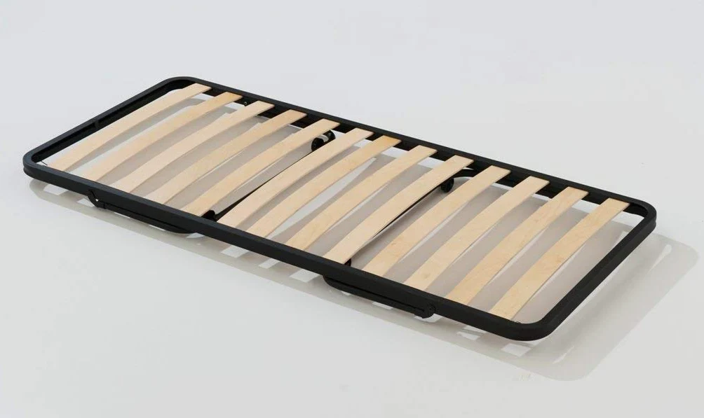 EVERGREENWEB - Rete a doghe Singola 80x190 cm Letto Apribile Salvaspazio con Gambe Pieghevoli, Doghe in Legno Naturale di Faggio, 4 Ruote AntiGraffio Struttura in Ferro Rinforzata per Tutti Materassi