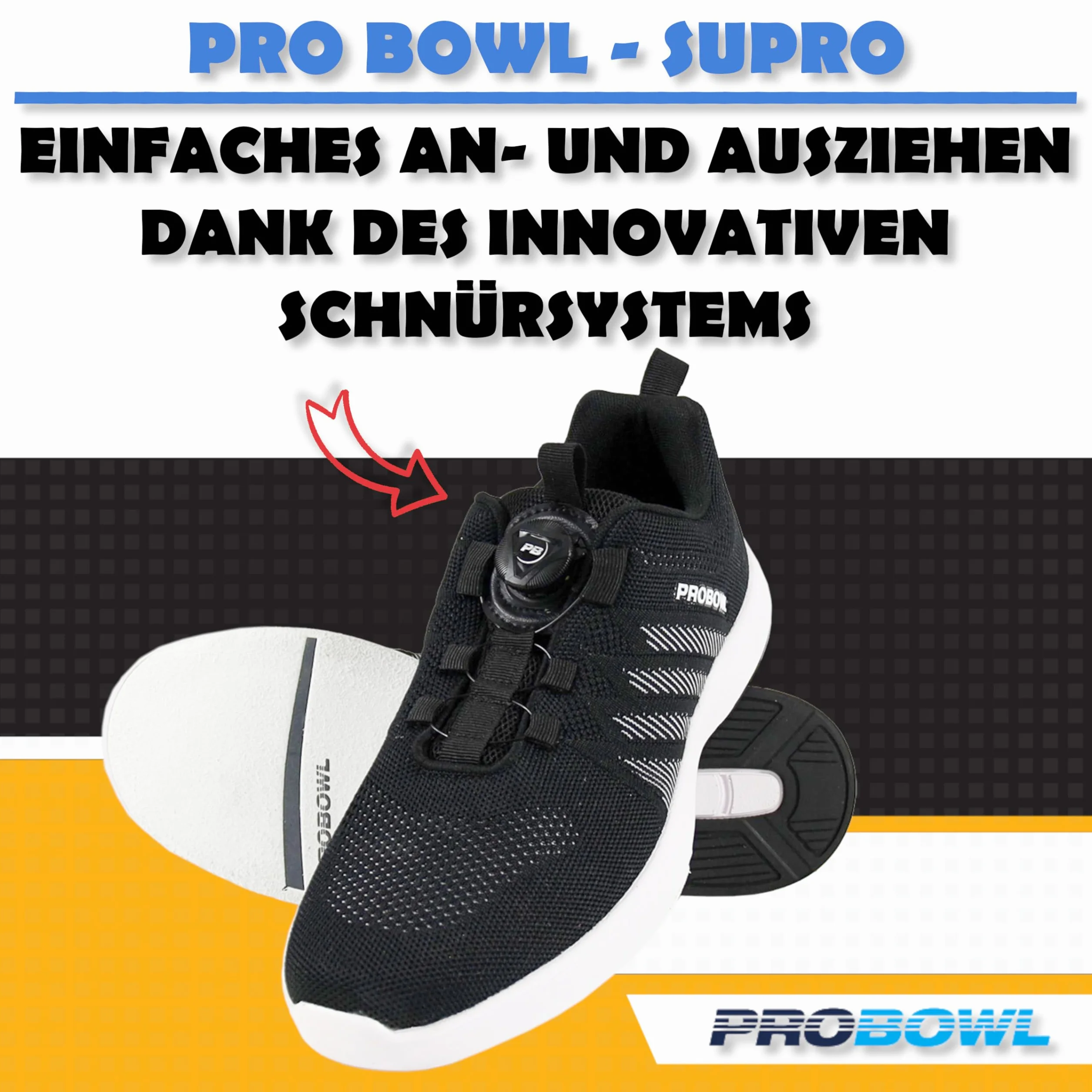 Scarpe da bowling da uomo Pro Bowl Supro suola scorrevole diverse misure