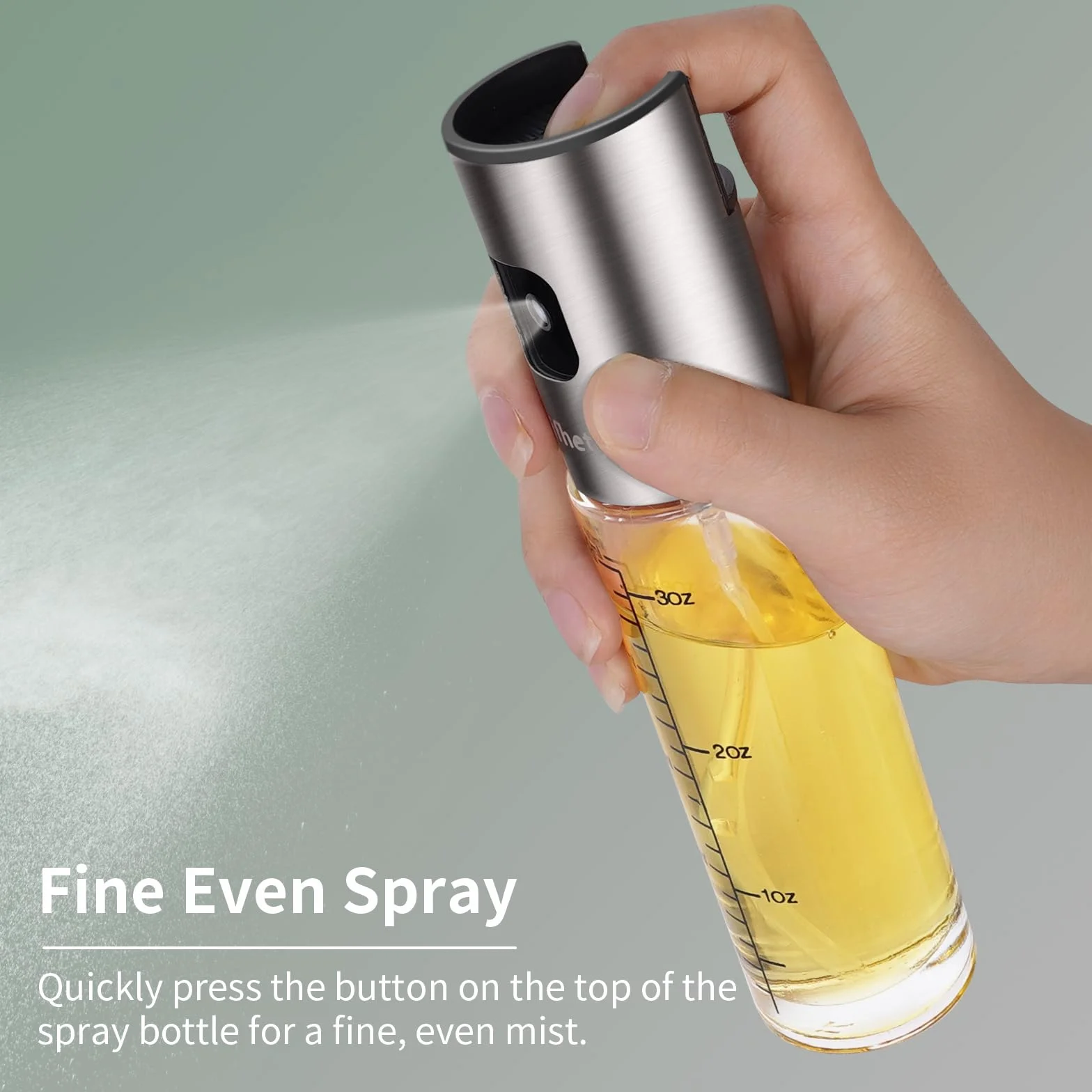 Spruzzatore Olio 2 Pezzi, Spruzzino Olio per Friggitrice Aria, Oliera Spray da Cucina