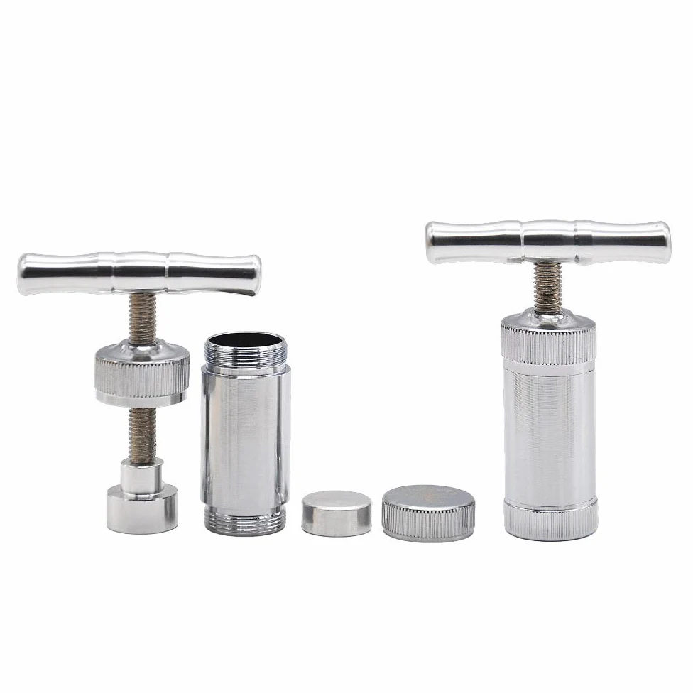 XuBa Pollen Press Tool Heavy Duty Zinco Ultimate Pressure Metal Polline Press T-Compressor Portatile Manico singolo