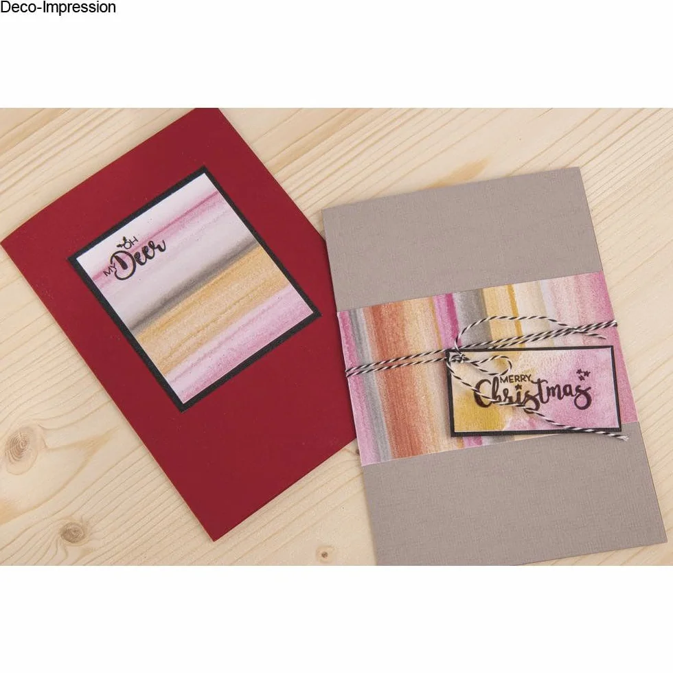 Rayher Clear Stamps Set timbri trasparenti in silicone, tavoletta 102,5x97mm, 12 motivi invernali e natalizi, amici renne, per scrapbooking e decoro, biglietti d'auguri e pacchi regalo, 50253000