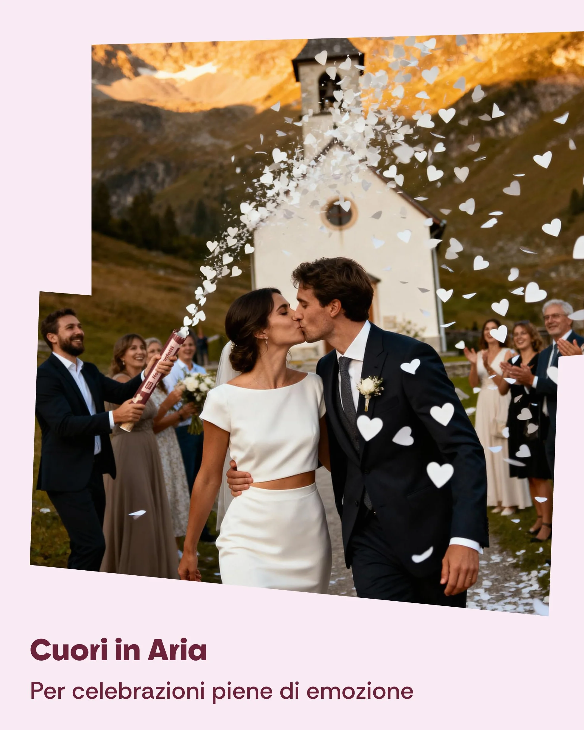 5 Cannoni Spara Coriandoli Cuori Bianchi - Carta Certificata FSC® - Biodegradabile e Sicuro - Perfetto per Matrimoni e Eventi Romantici