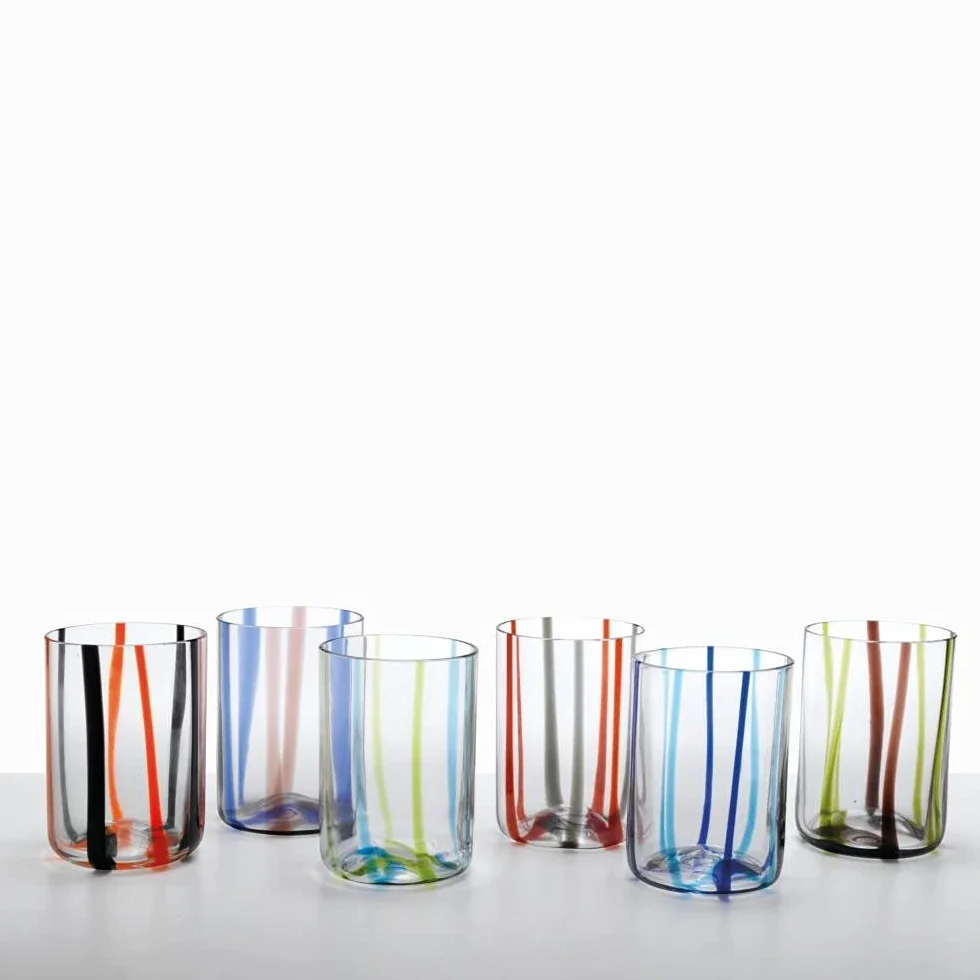 Zafferano Tirache Bicchiere Acqua 35 Cl Set 6 Pz Multicolore