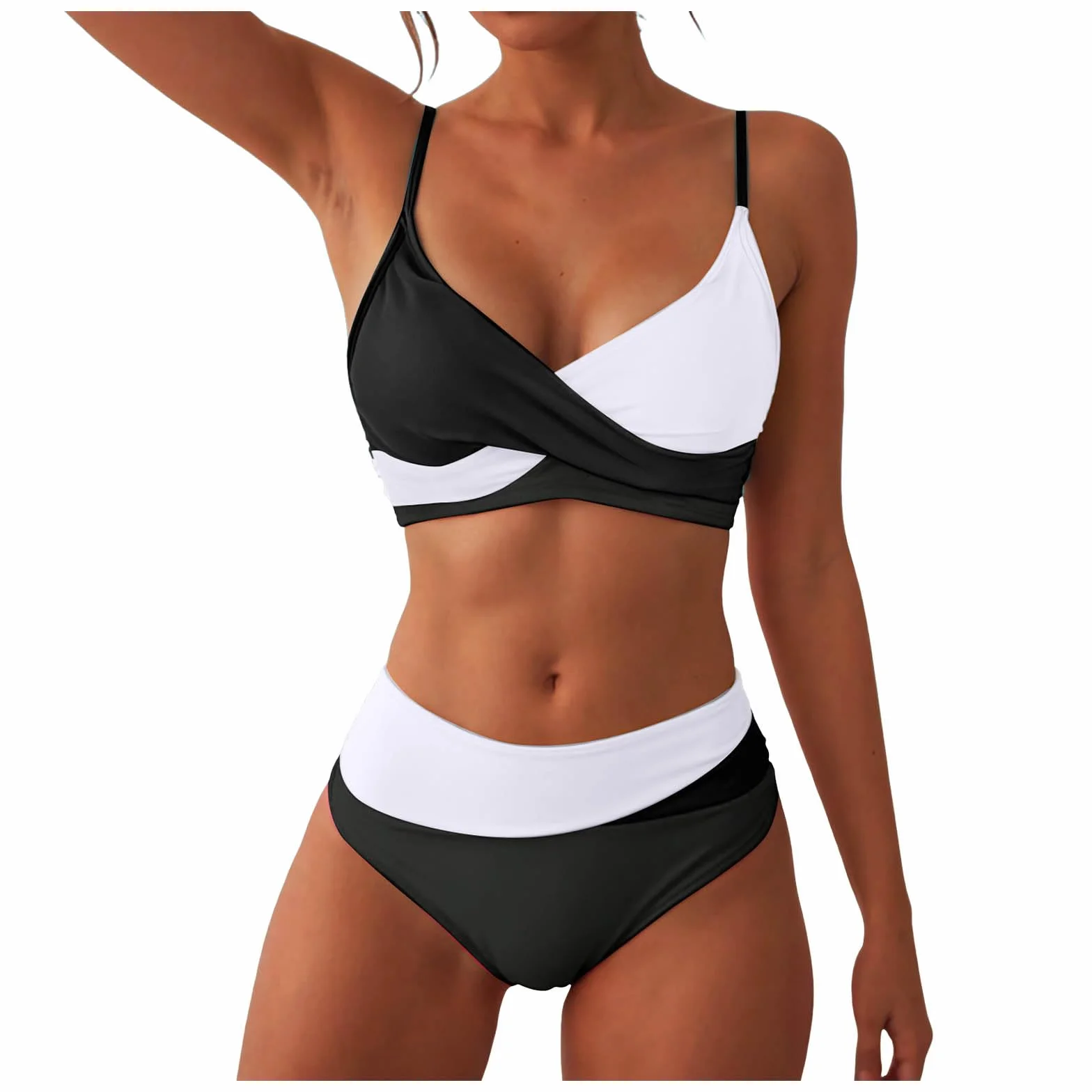 Donna Costume da Bagno Estate Imbottito Reggiseno Bikini Due Pezzi Scollo V Triangolo Contenitivo Sexy Reggiseno Bikini Piscina Triangolo Bikinis Set Spiaggia Beachwear Donna Mare Costume Set