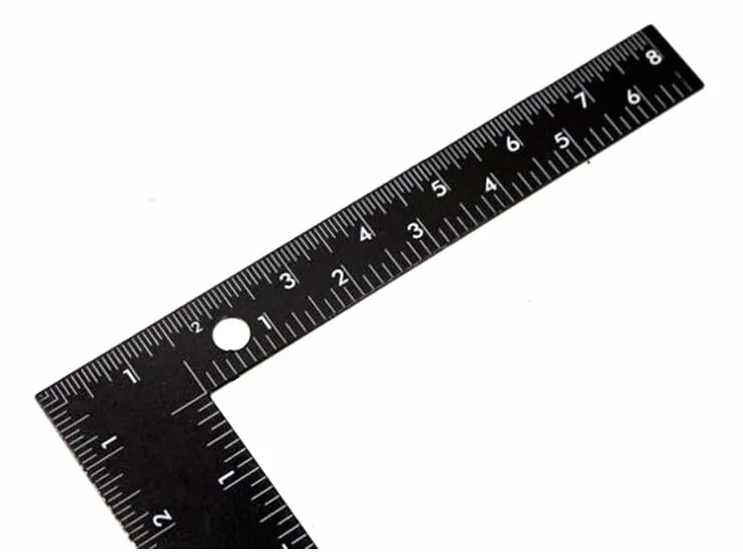 RIGHELLO A SQUADRA SQUADRATRICE AD ANGOLO 90° IN ALLUMINIO 300 mm DOPPIA MISURAZIONE