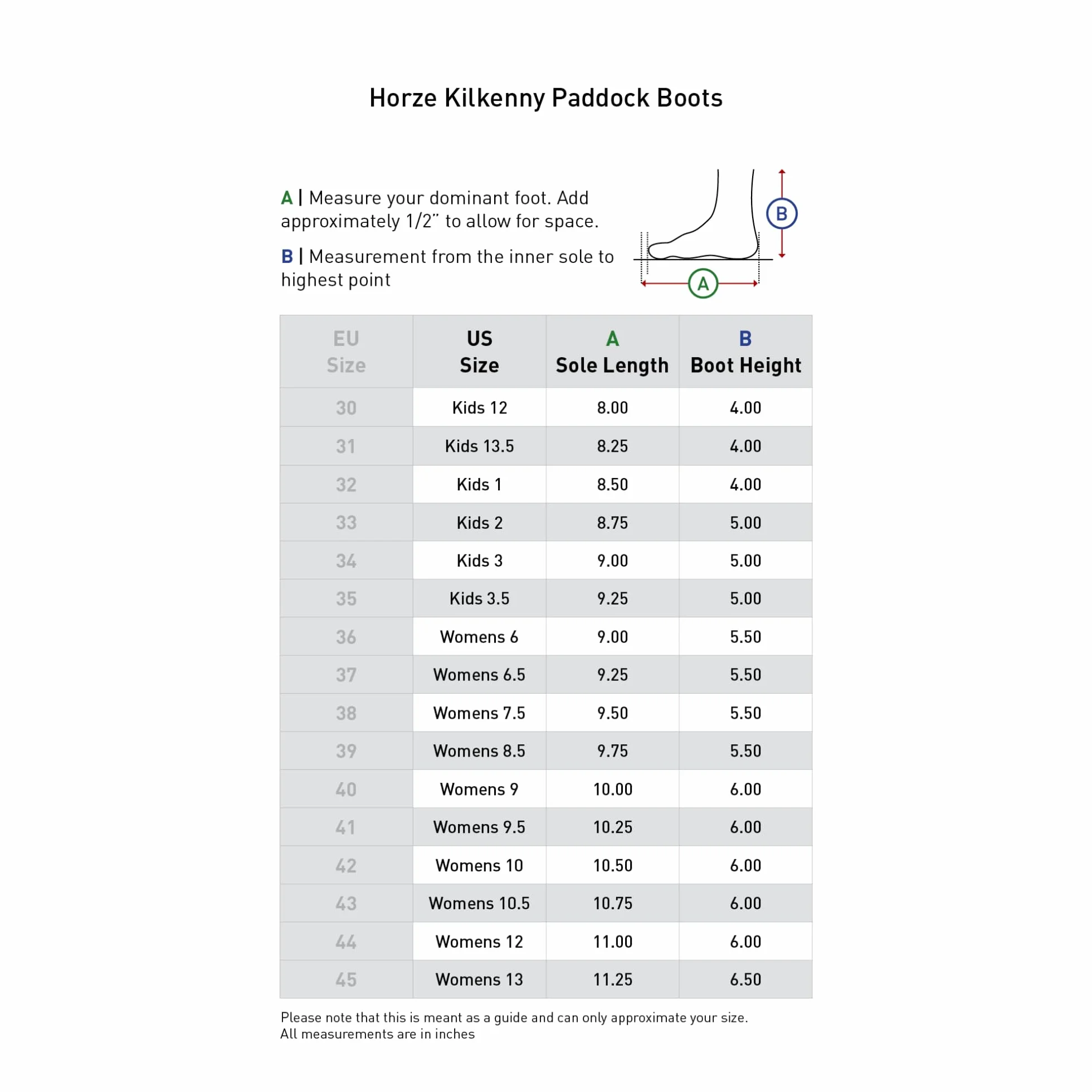 HORZE Stivali 38 EU 38.5 EU