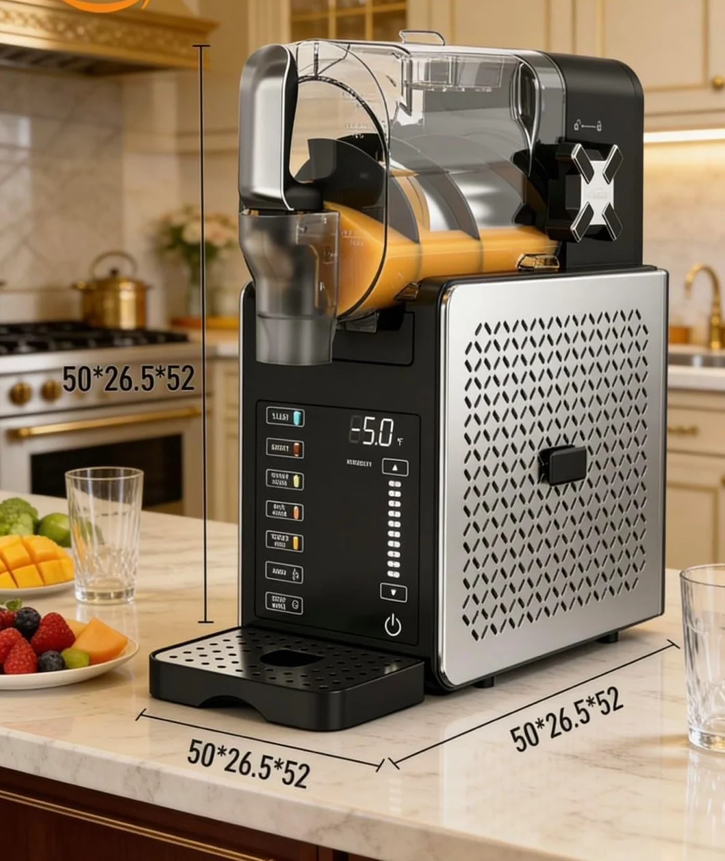 Macchina per Granite 1,9L Macchina per Gelato Soft 5 Programmi QuickChill Display LED AutoPulizia