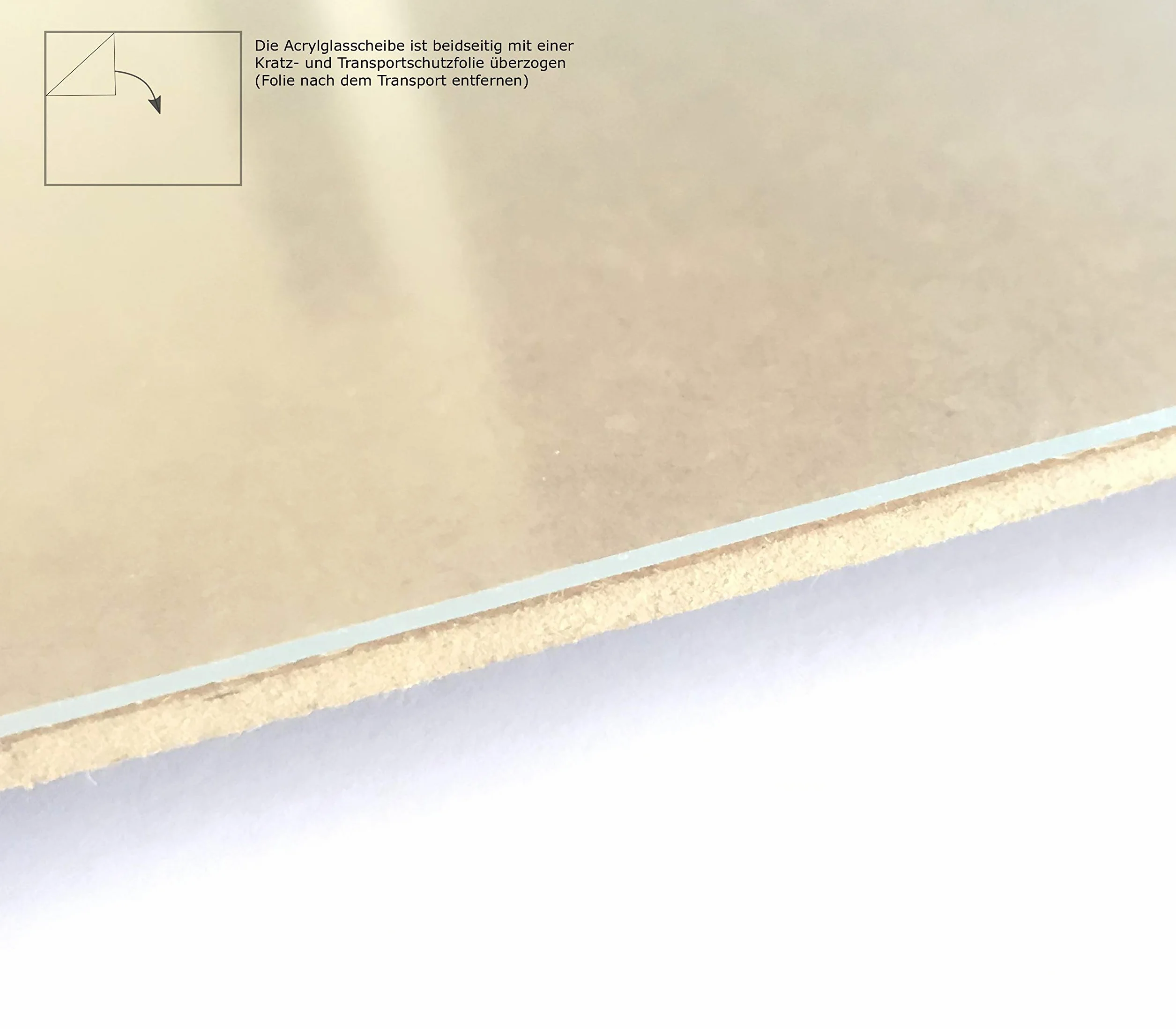 FRAMO 35mm Cornice per Immagini 57 x 113 cm | Rosso Sfocato | Cornice in MDF Fatta a Mano con lastra di Vetro Artificiale antiriflesso a Prova di Rottura e Robusta Parete Posteriore in MDF