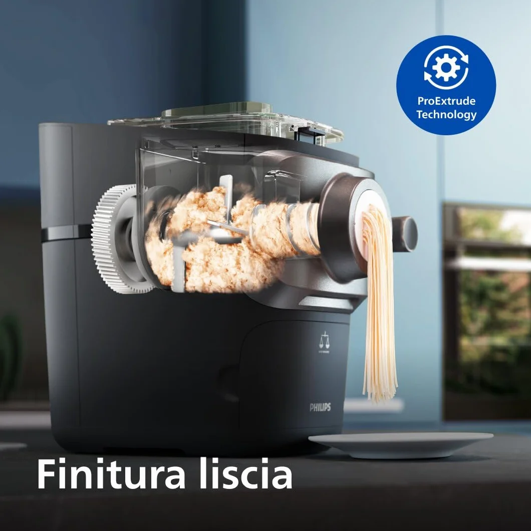 Philips Serie 7000 Macchina per la Pasta ProExtrude 8 Trafile Nero HR2665/93