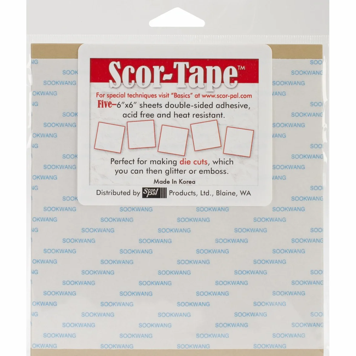 Scor-Pal Nastro Fogli, Multicolore, 19.05 x 15.87 x 0.5 cm