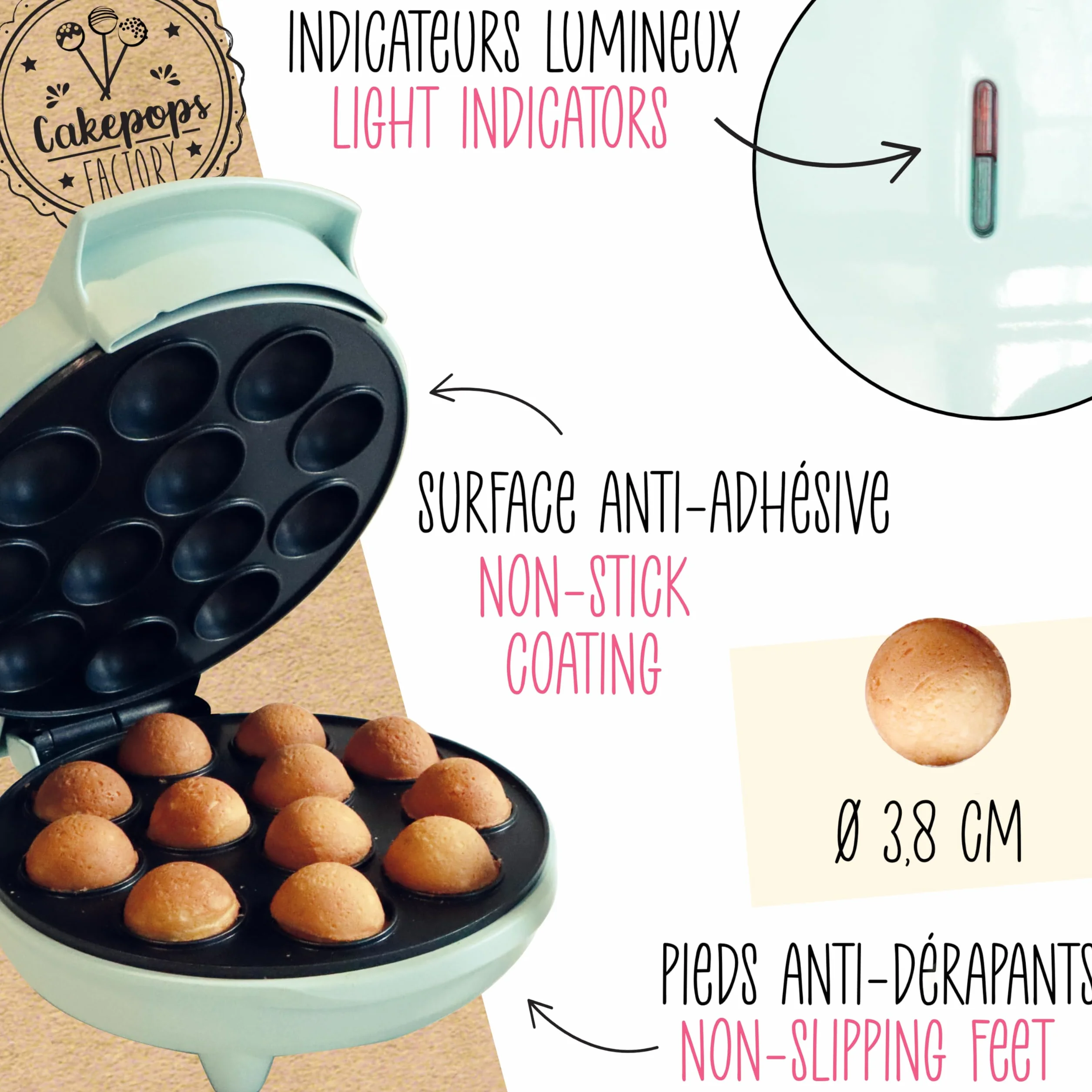 ScrapCooking - Macchina per Cakepops - Dispositivo Cake Pops Factory - Pronto in 5 minuti - Regalo Pasticceria Cucina Gustare - Ricetta Inclusa - 3893