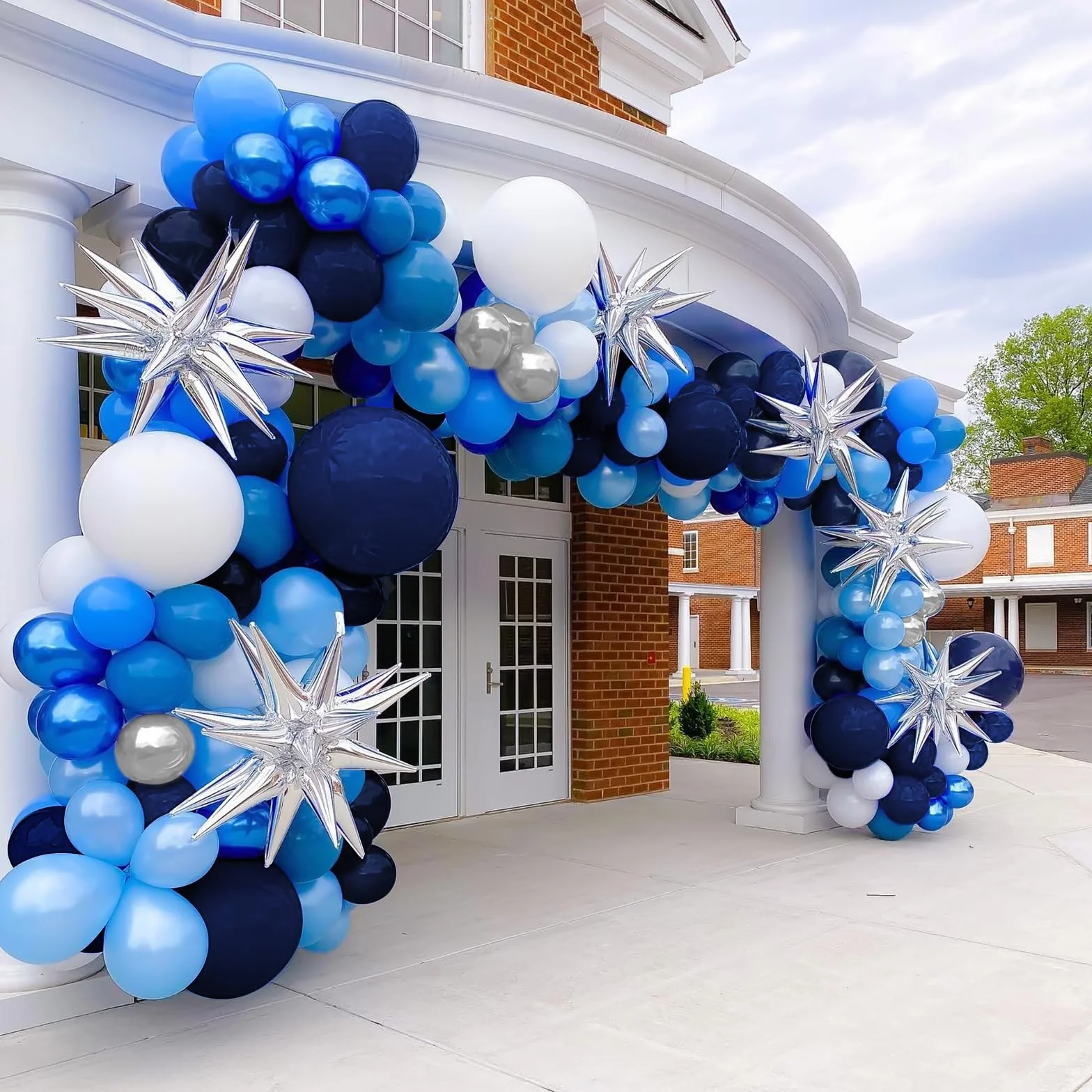 Palloncini Feste Blu Argento, 60 Pezzi 12 Pollici Blu Scuro Perlato Azzurro Metallizzato Blu Argento Palloncini con Coriandoli Palloncini per Compleanno Matrimonio Baby Shower Decorazione Anniversario