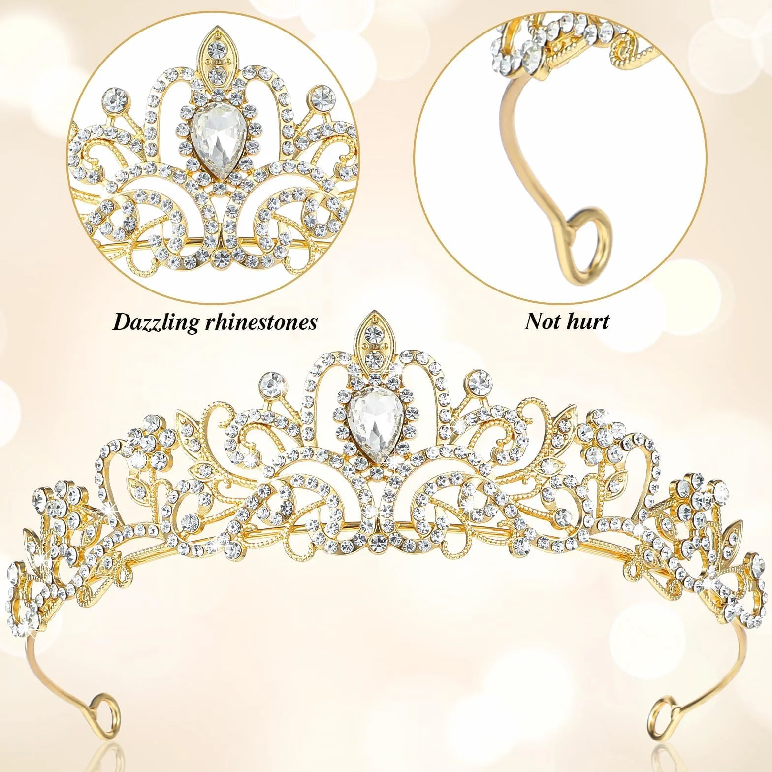 Corona Regina Principessa Tiara Cristallo Nozze Donne