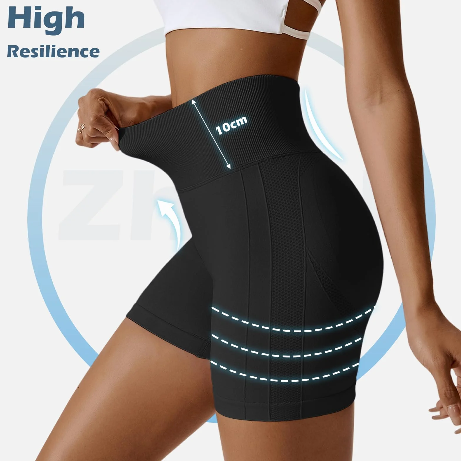 Pantaloncini Palestra Donna Push Up Booty Shorts Vita Alta Leggins Corti Collant Estivi Yoga Fitness Allenamento Jogging
