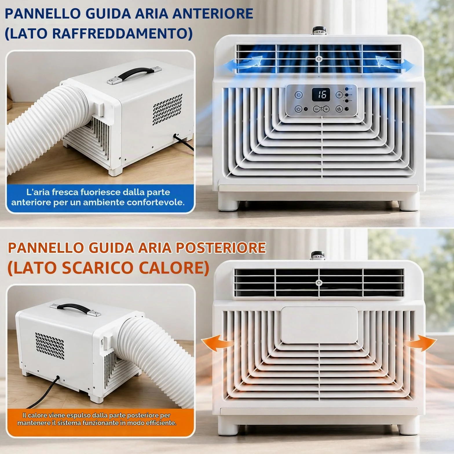 Mini Condizionatore Portatile con Vero Compressore, Climatizzatore da Campeggio 2700 BTU, 3-in-1 Raffreddatore Silenzioso 45dB per tendas, Camper, Va-ns e Avventure all'Aperto