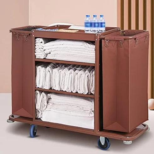 Carrello di Servizio Carrello Portaoggetti per Hotel Carrello per Biancheria Cesto per Biancheria Resistente su Ruote Carrello per Lavanderia Commerciale Carrelli per La Pulizia con Ruote, Salvasp
