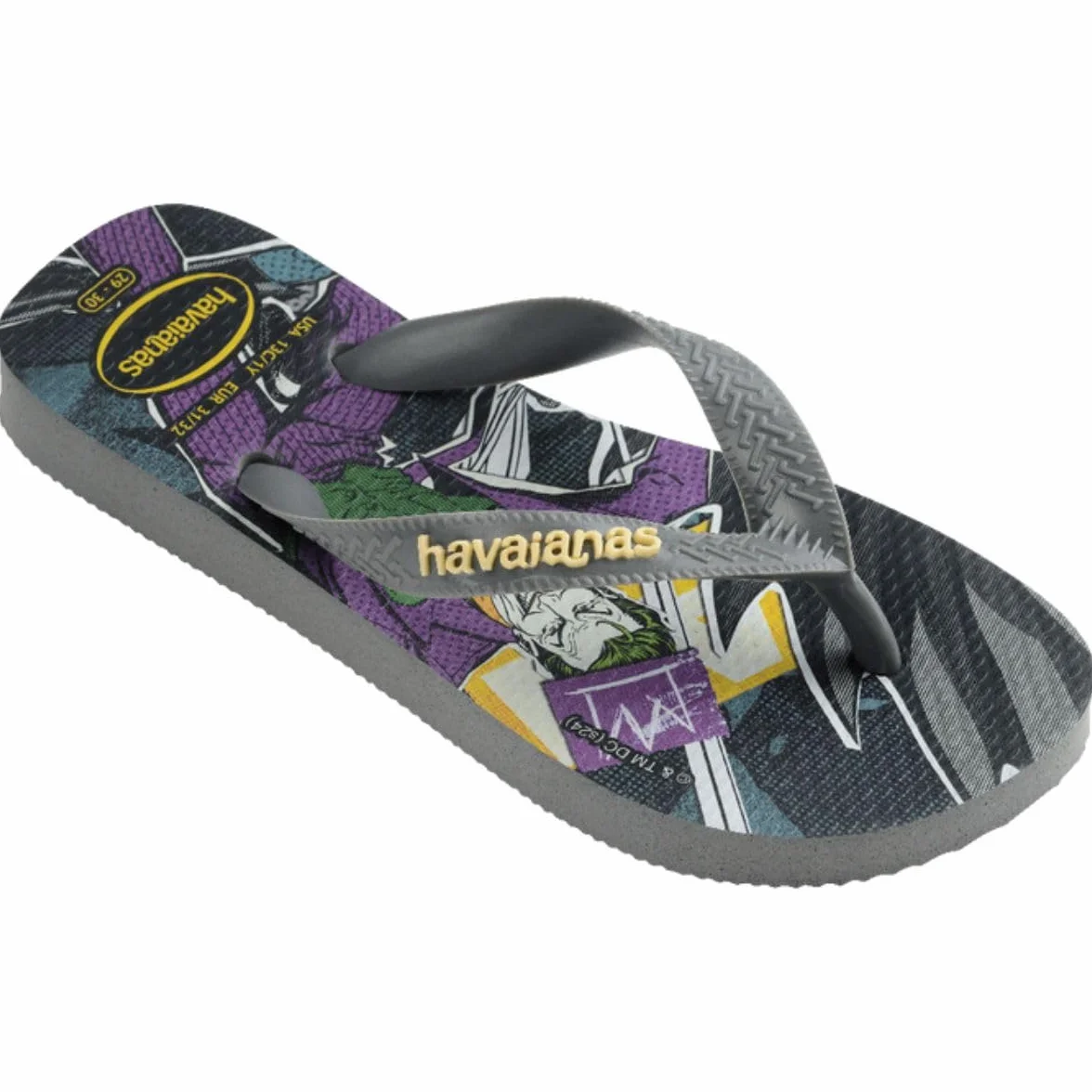 Havaianas Kids Top Herois DC Bambini e ragazzi FlipFlop Steel Grey 29 EU
