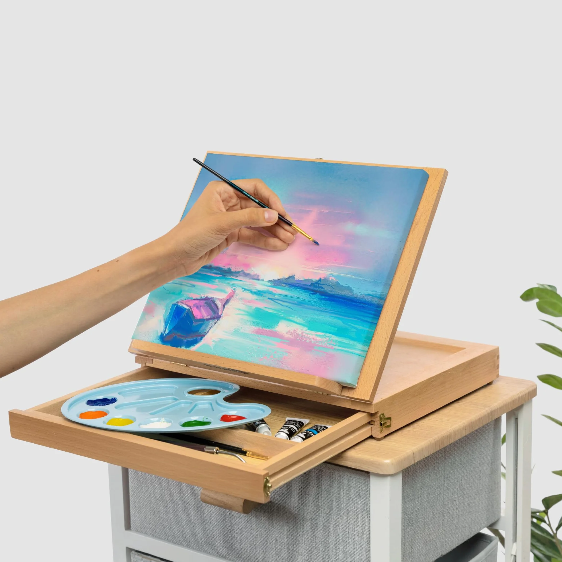Zenacolor Set di 5 Tela per Dipingere 50x70 - Telaio di Legno 100% Cotone 340GSM - Tele Grandi Dimensioni per Artisti