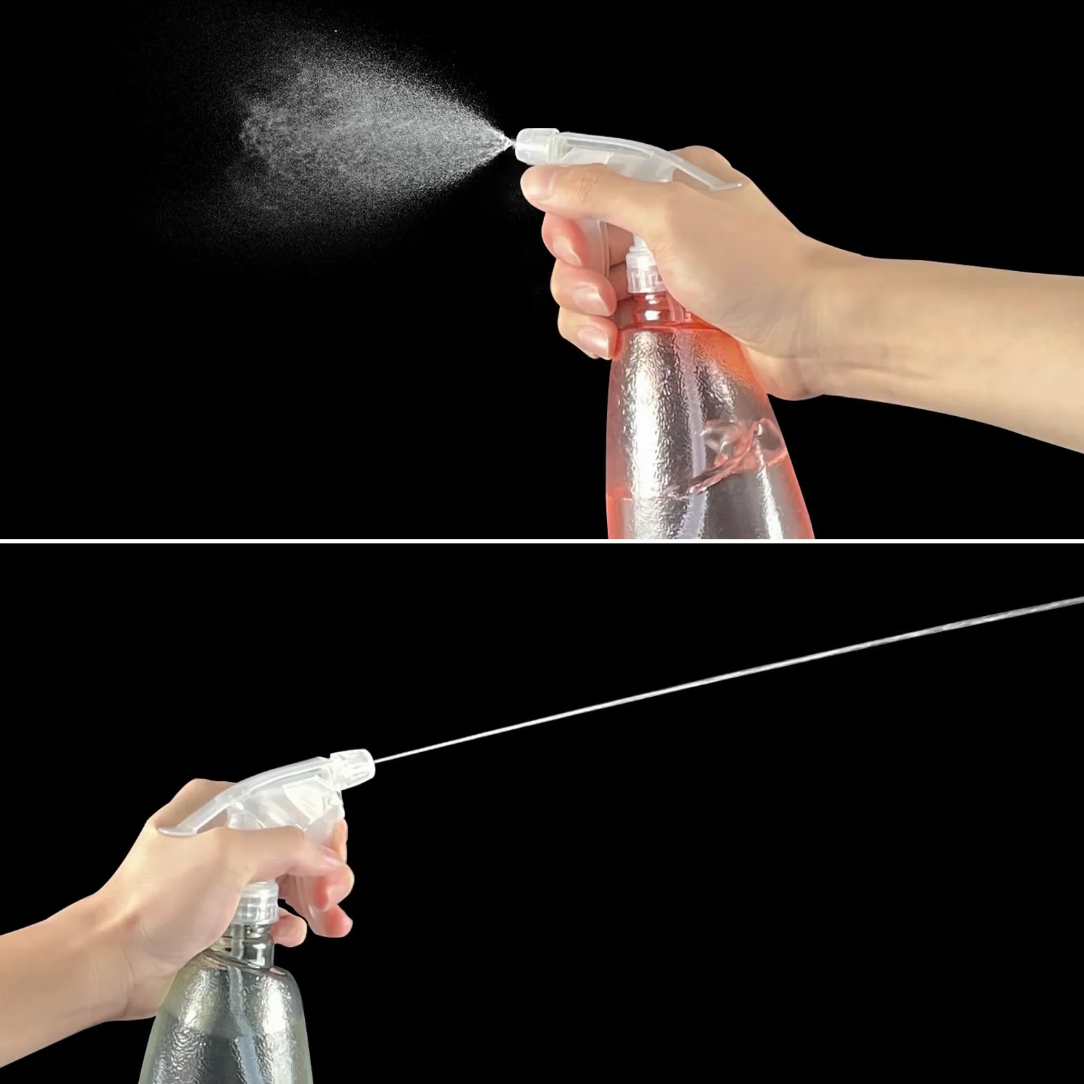 Gvolatee 3 Pezzi Spruzzino Nebulizzatore 500 ml, Riempibile Spray Bottle, Trasparente Plastica Grilletto Spruzzatore, Vaporizzatore Acqua, Spruzzini Vuoti per Piante, Giardino, Capelli, Pulizia