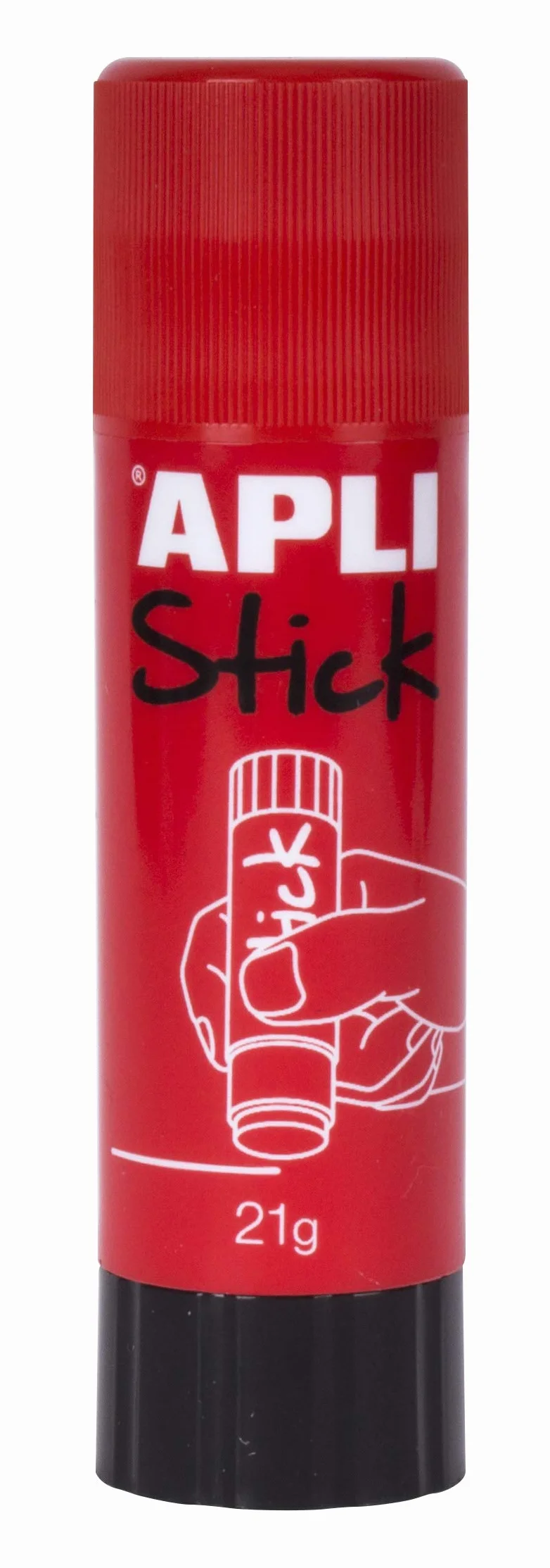 Apli - Colla in stick per bambini, Misura media, Rosso, 1 pezzo