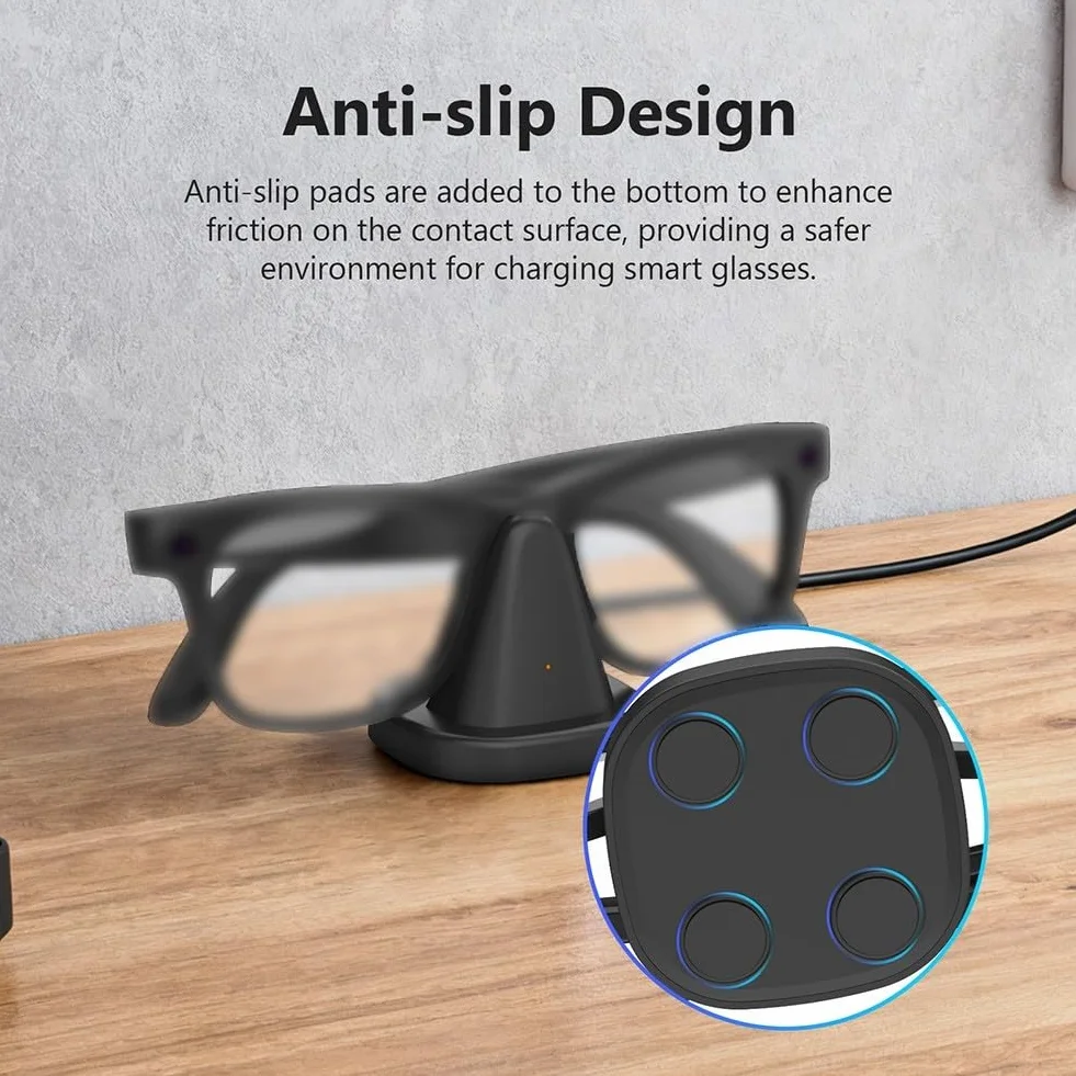 Stazione di ricarica RayBan per occhiali Meta Smart AI, base di ricarica rapida antiscivolo
