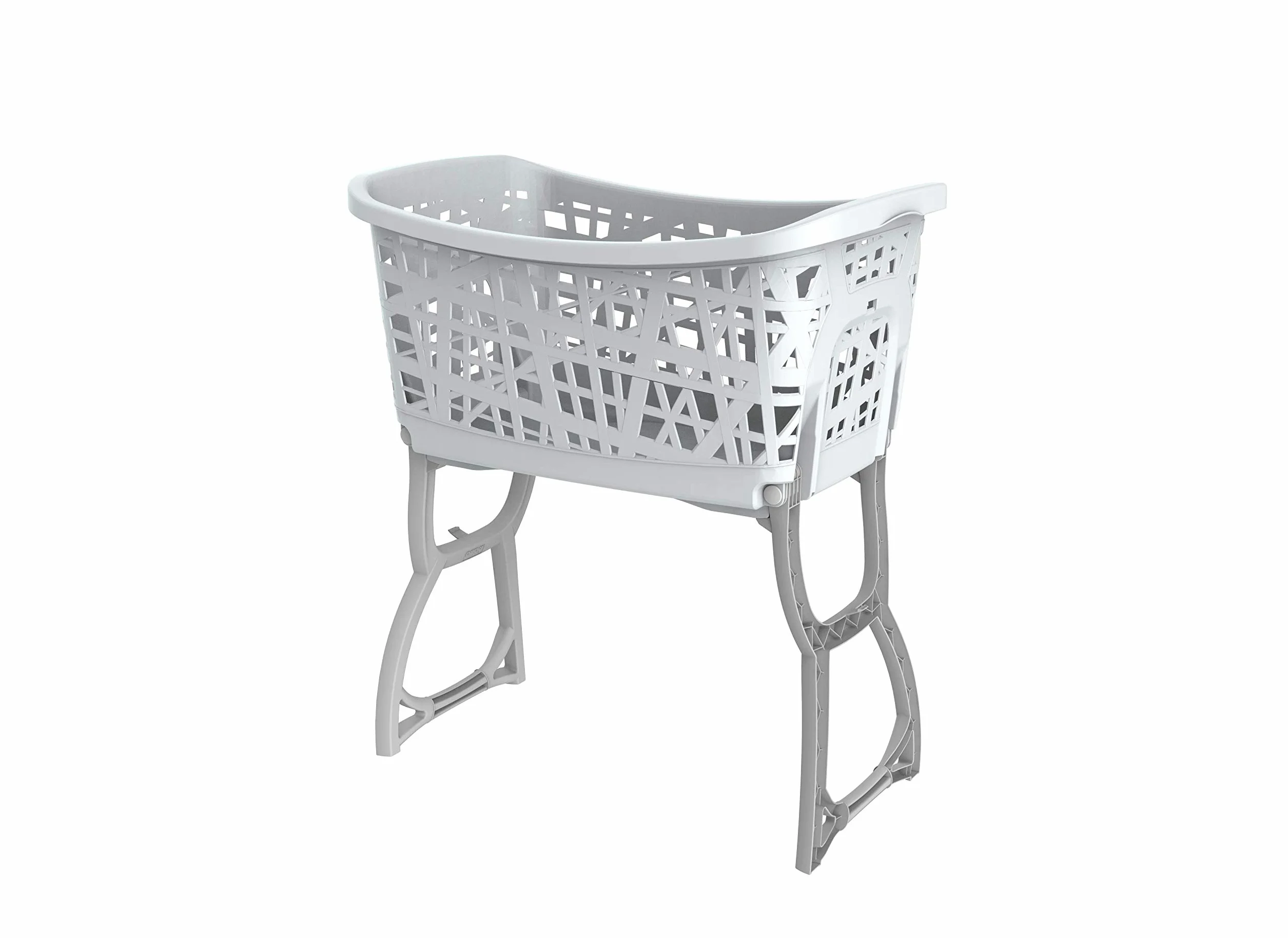 Cesta per bucato, Gambe reclinabili, Stand up, in Resina, Blu, 60,5x39,5x43 /65h cm, 44 lt