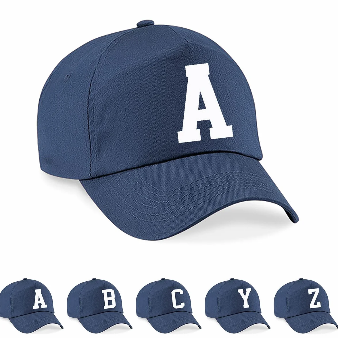 Cappello da Sole Estivo per Bambini in Cotone Blu Navy Regolabile