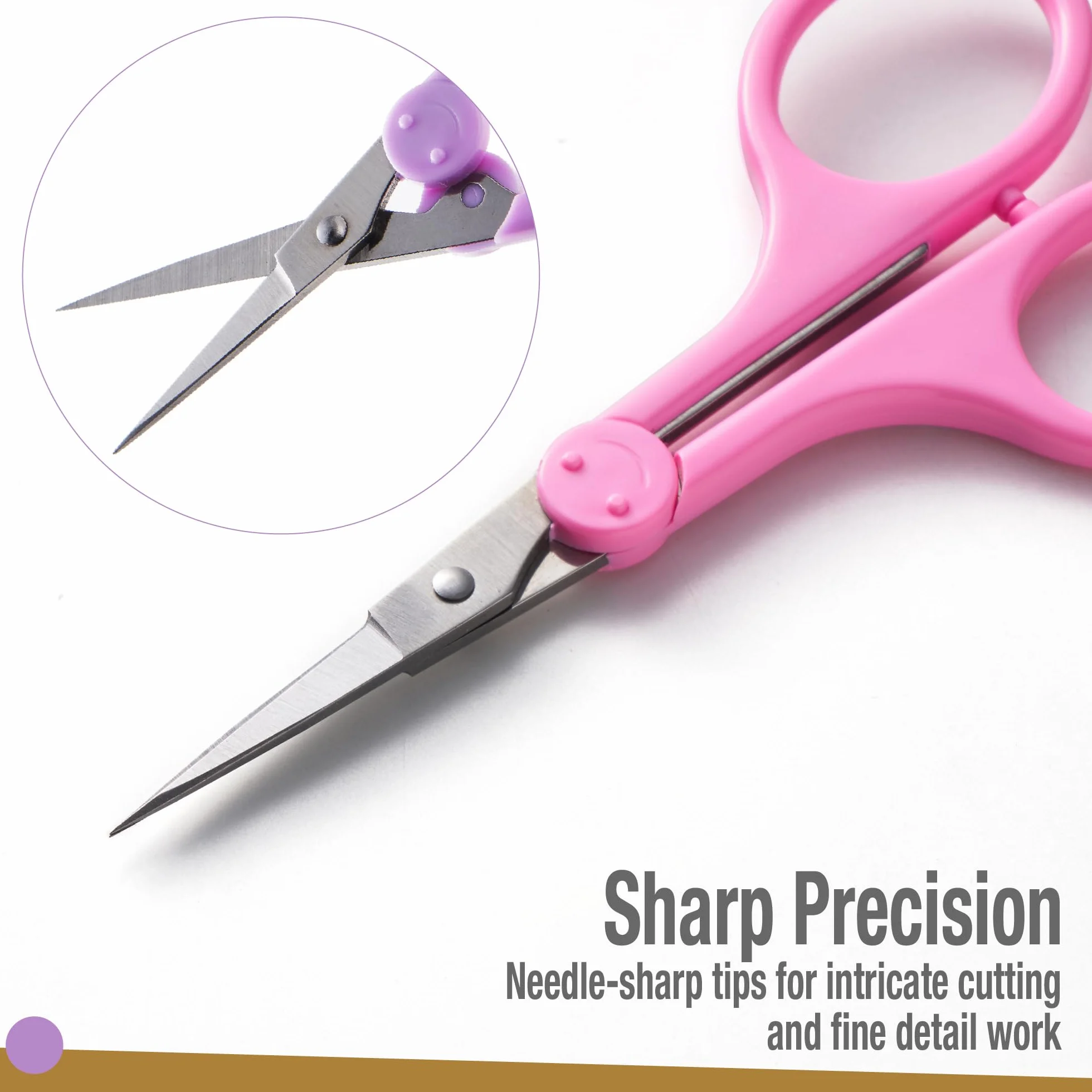 Forbici Precisione Alta Acciaio Inossidabile Set 2 Pezzi Taglio Carta Scrapbooking Cucito