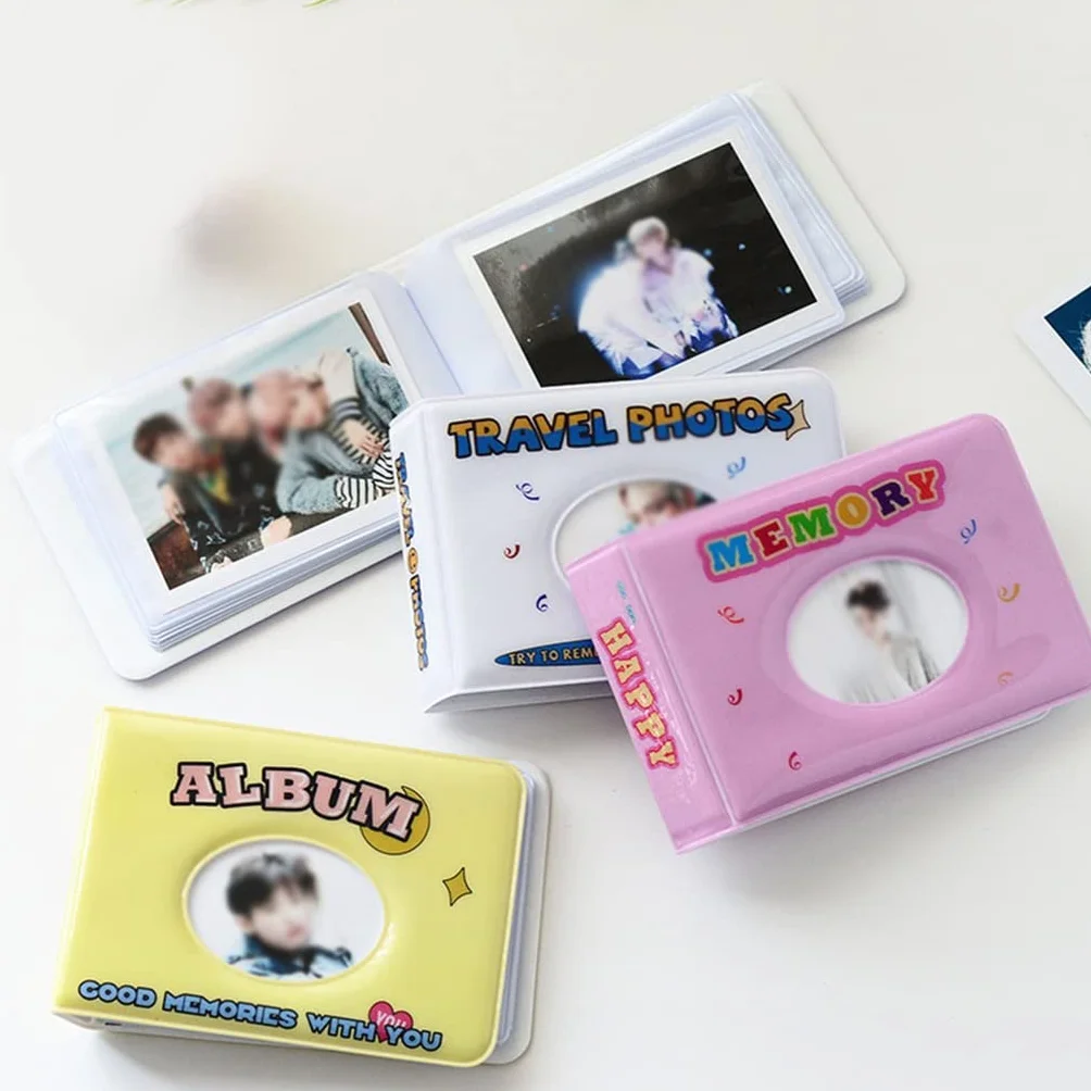 Mini album fotografico con 36 tasche, 7,6 cm, custodia per foto e raccoglitori