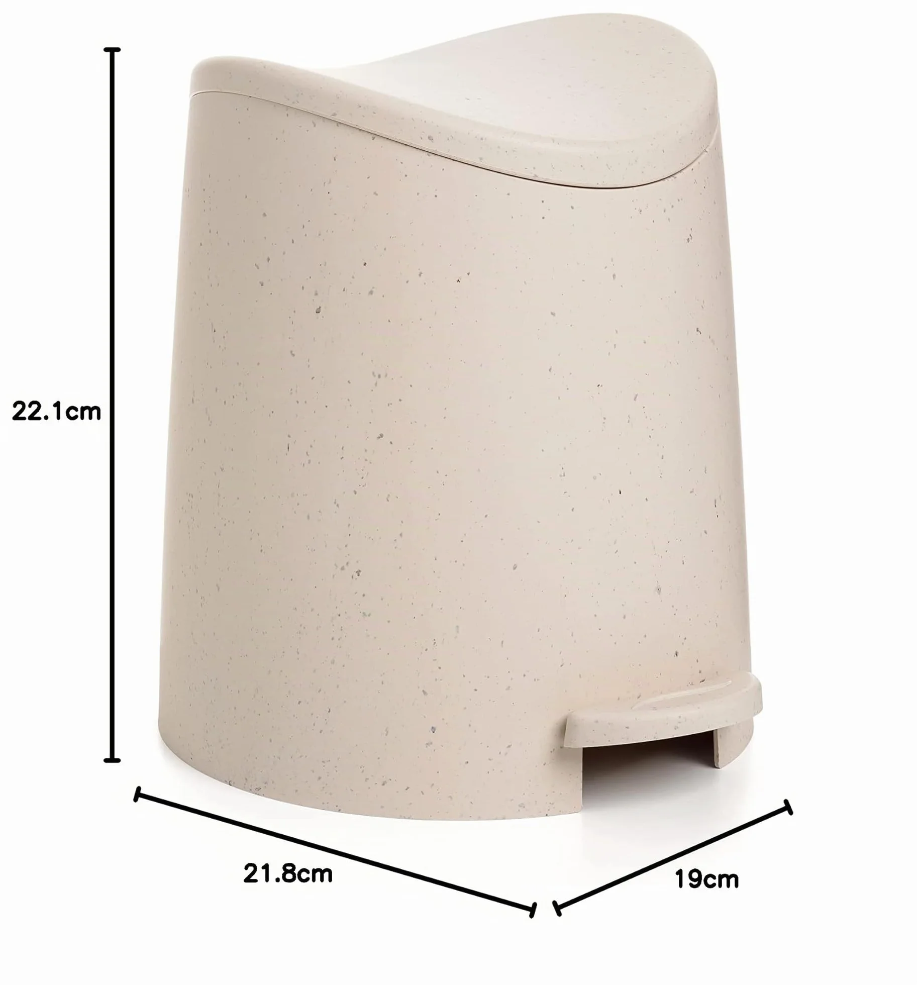 TATAY Cestino Bagno 3L a Pedale 19x21,8x22,1cm Modello Standard Ecohome