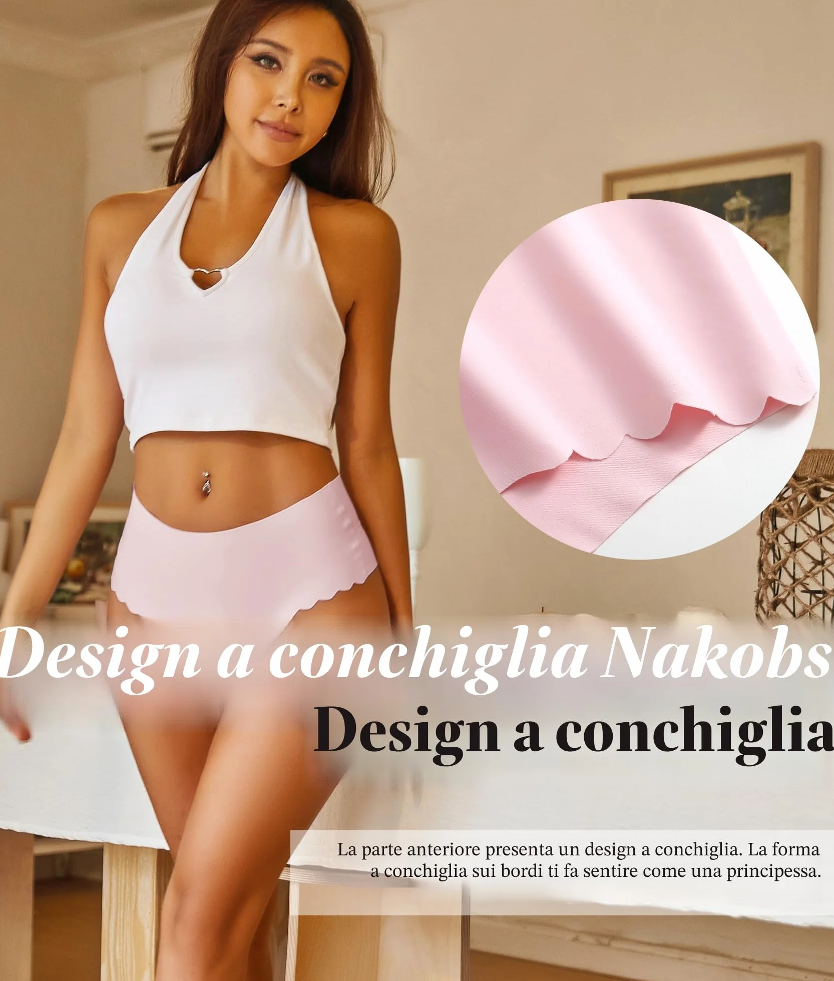 Mutande Donna Senza Cuciture Vita Alta Slip Microfibra Intimo Sexy Multipla Culotte Invisibili Pacco da 6