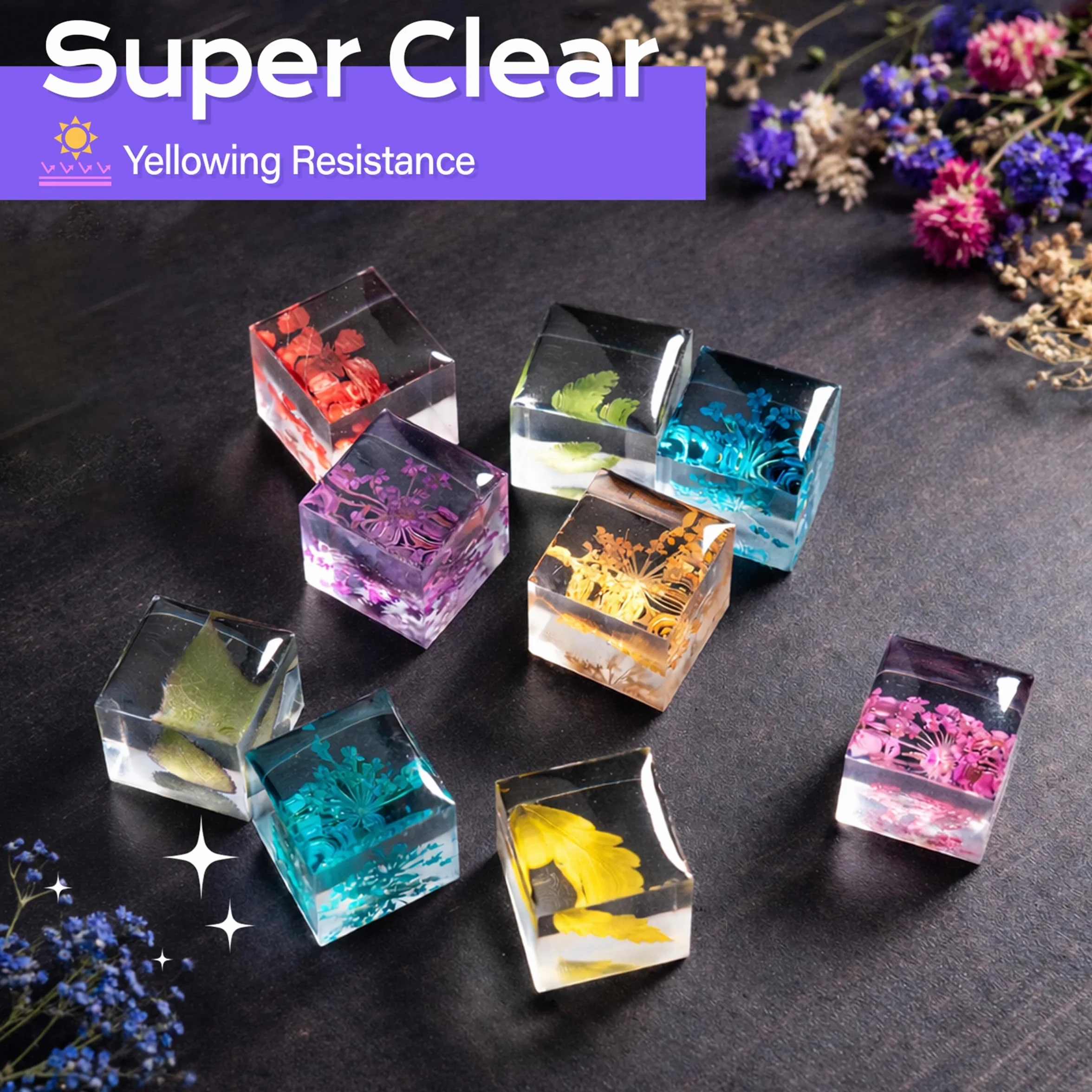 HeyClear Kit Resina UV 300g - Resina Epossidica UV Trasparente