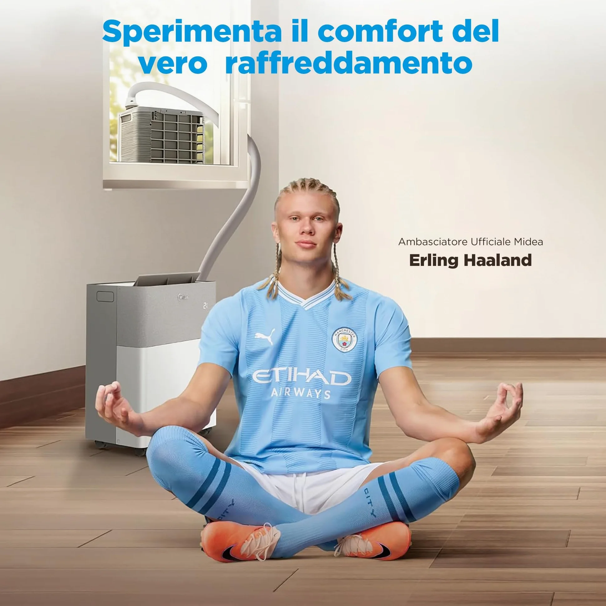 Midea Portasplit 4-in-1 Condizionatore con Pompa di Calore 12000 BTU (3,5 kW), Raffreddamento/Riscaldamento, 39 dB Silenzioso, Senza Installazione, WiFi Smart, Classe A++/A+, stanze fino a 42 m²