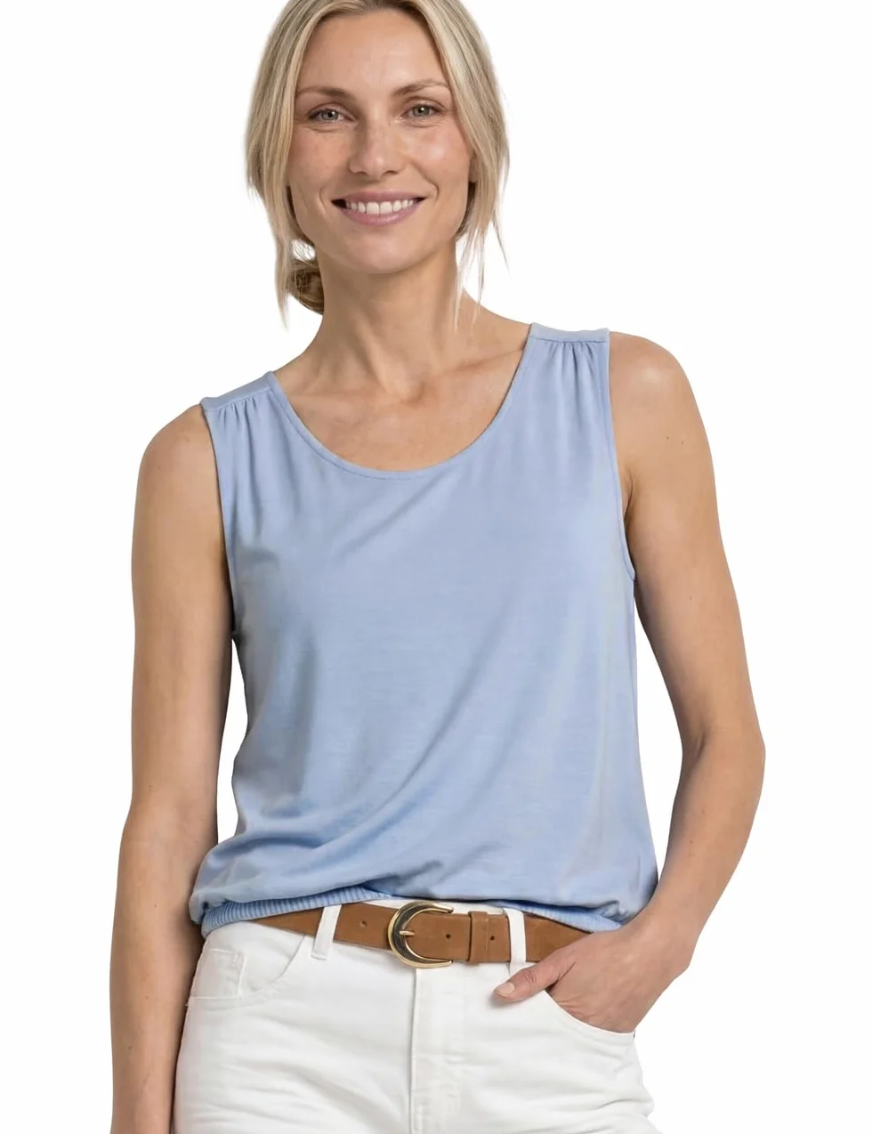 Street One 3230486 Top in Jersey con Orlo Elastico Donna (Pacco da 1)