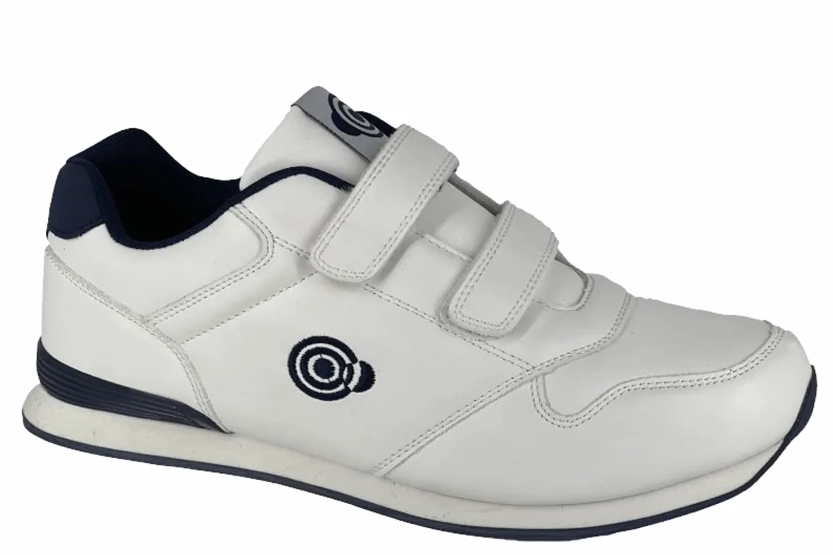 Axis Trainer Style Touch Chiusura al tatto Scarpe da bowling da uomo Bianco Blu marino
