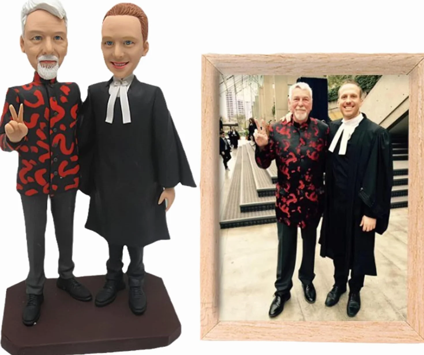 Figura personalizzata Bobble-Heads personalizzata, testa d'onda per adulti, arte personalizzata