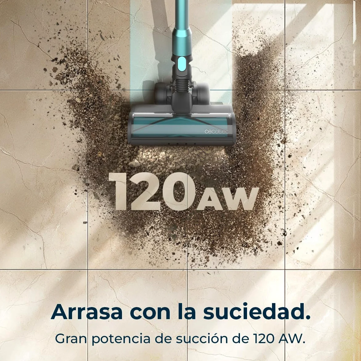 Cecotec Scopa Elettrica senza Fili Conga Rockstar 2500 Thunder Pet Flex. 400W, 120AW, Autonomia 65min in Eco, Spazzola Antigroviglio, Tubo Flessibile, Spazzola Animali, Accessori Mobili e Angoli