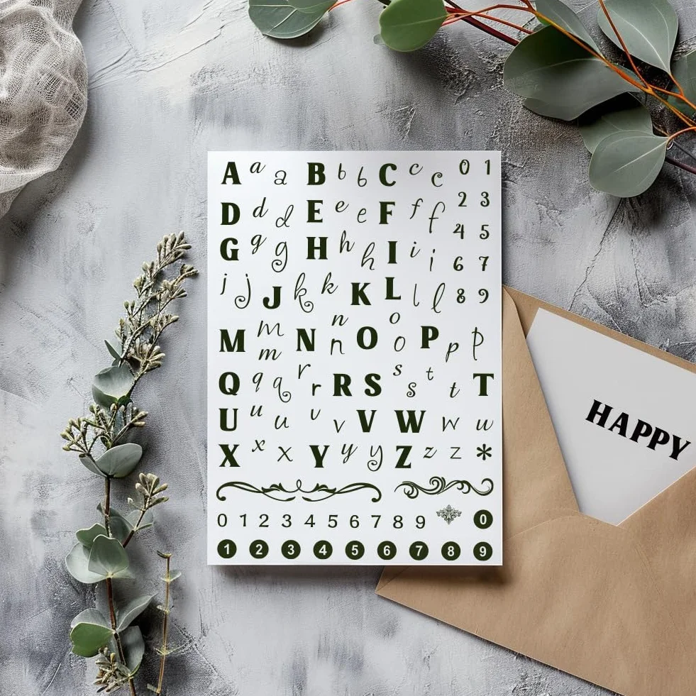PH PandaHall 26 timbro Trasparente con Lettera Dell'Alfabeto, Timbro In Silicone con Numeri, Lettera Maiuscola e Minuscola, Timbro In Gomma per La Realizzazione di Cartoline, Scrapbooking