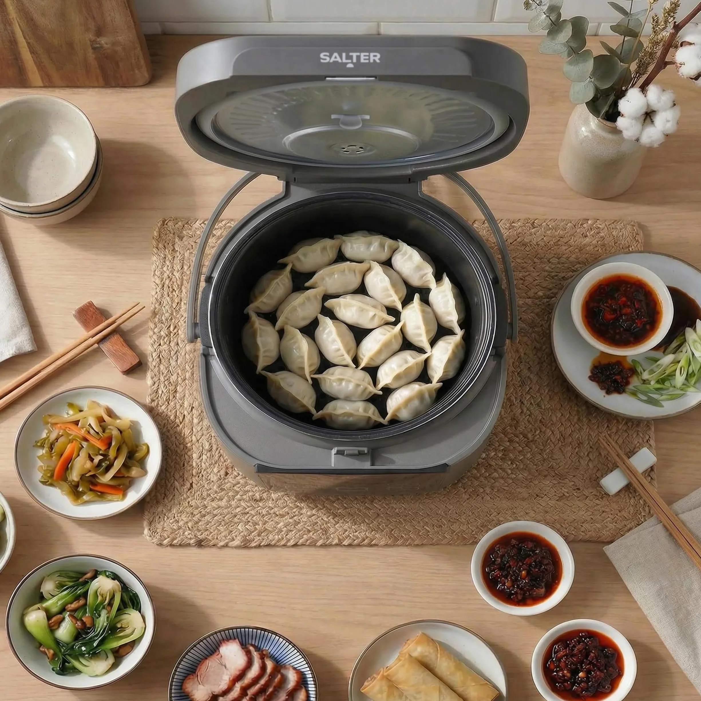 Salter Multicooker 5 Litri 20 Programmi Mantieni Caldo 12 Ore Rivestimento Antiaderente Senza PFAS 860W