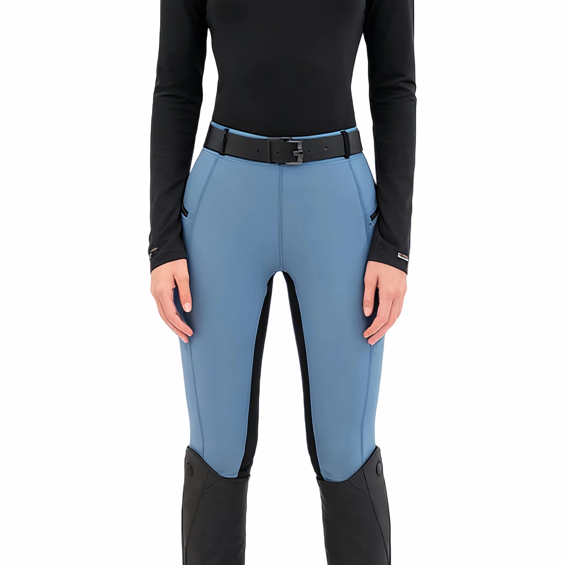 Chesoon Pantaloni da equitazione da donna con seduta completa e toppe al ginocchio