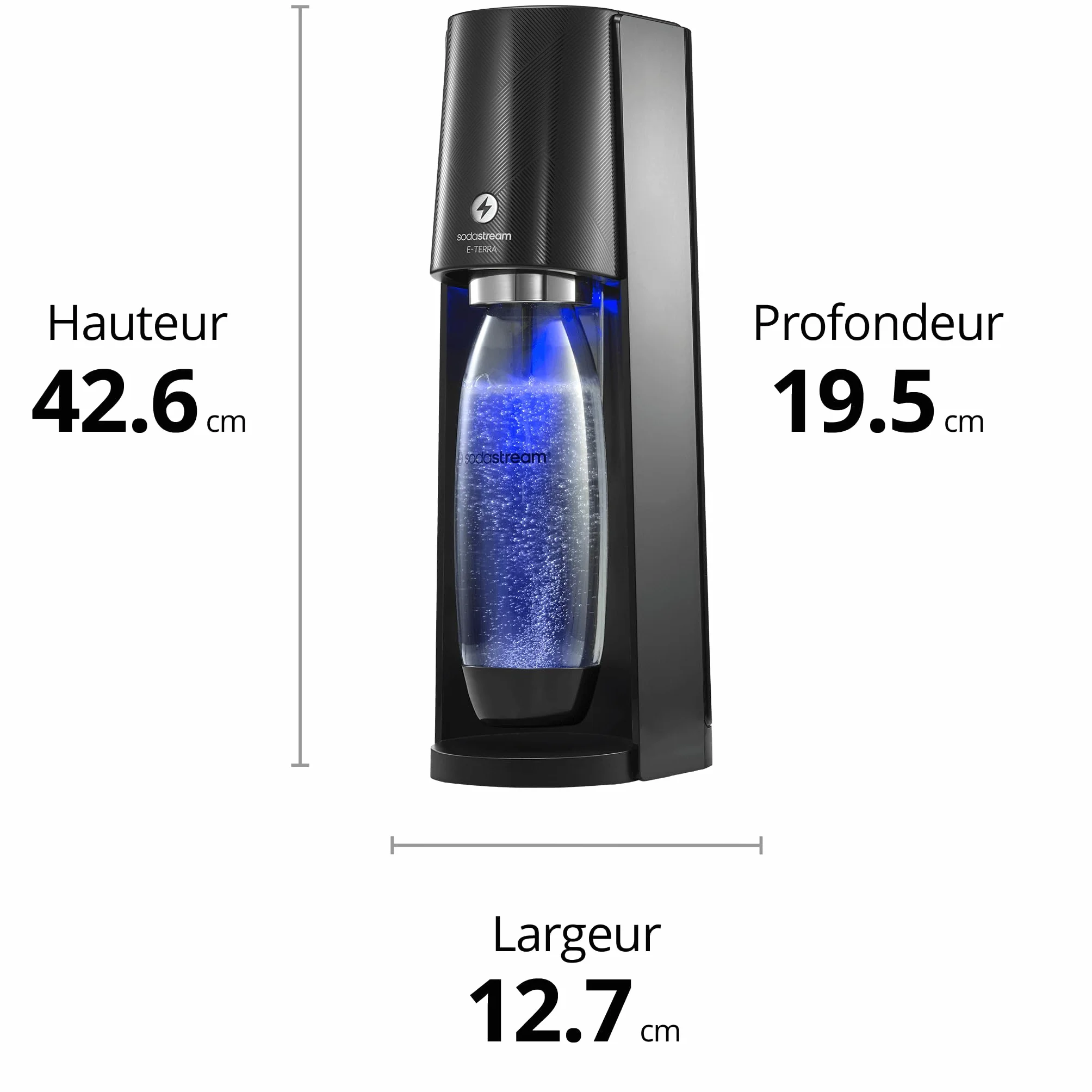 SodaStream E-Terra Gasatore d'acqua Frizzante Elettrico 1 Litro CO2