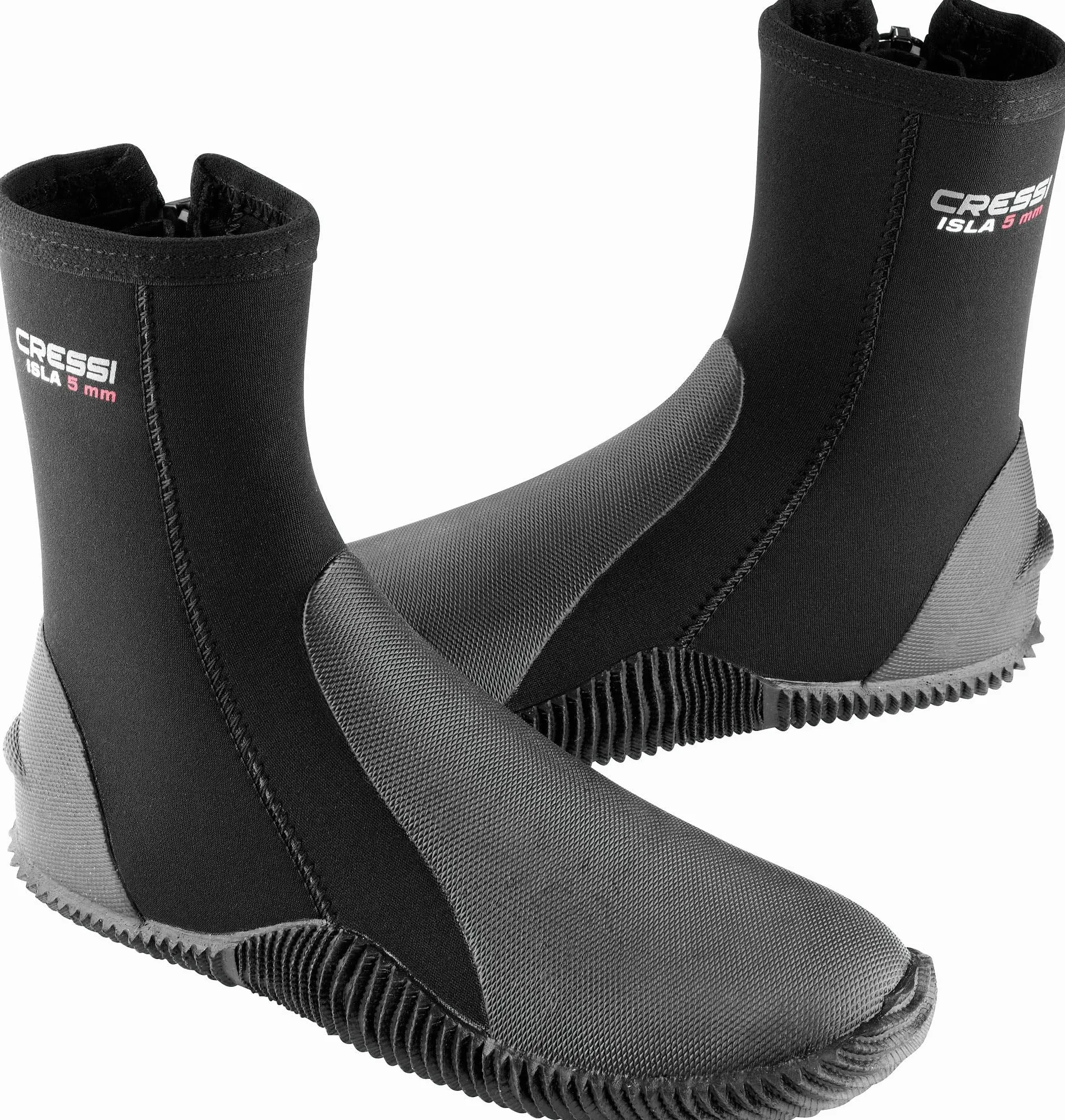 CRESSI Isla Neoprene Stivali Antiscivolo con Punta e Tallone Rinforzati, Calzature Sport Acquatici Zip