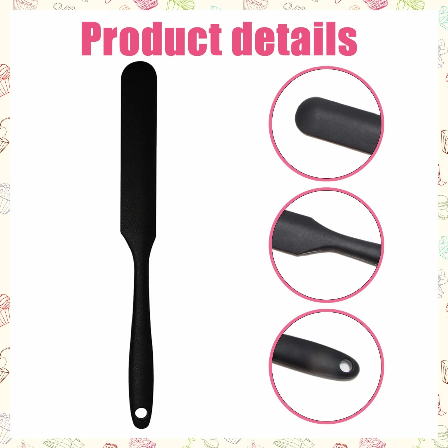 GWAWG Slim Silicone Spatula U Button Slim Silicone Spatula Spatula Spatula Slim Silicone Spatula U Button Glass Scraper Glass Spatula with Long Handle for Scraping Sauces, Baking, Stirring