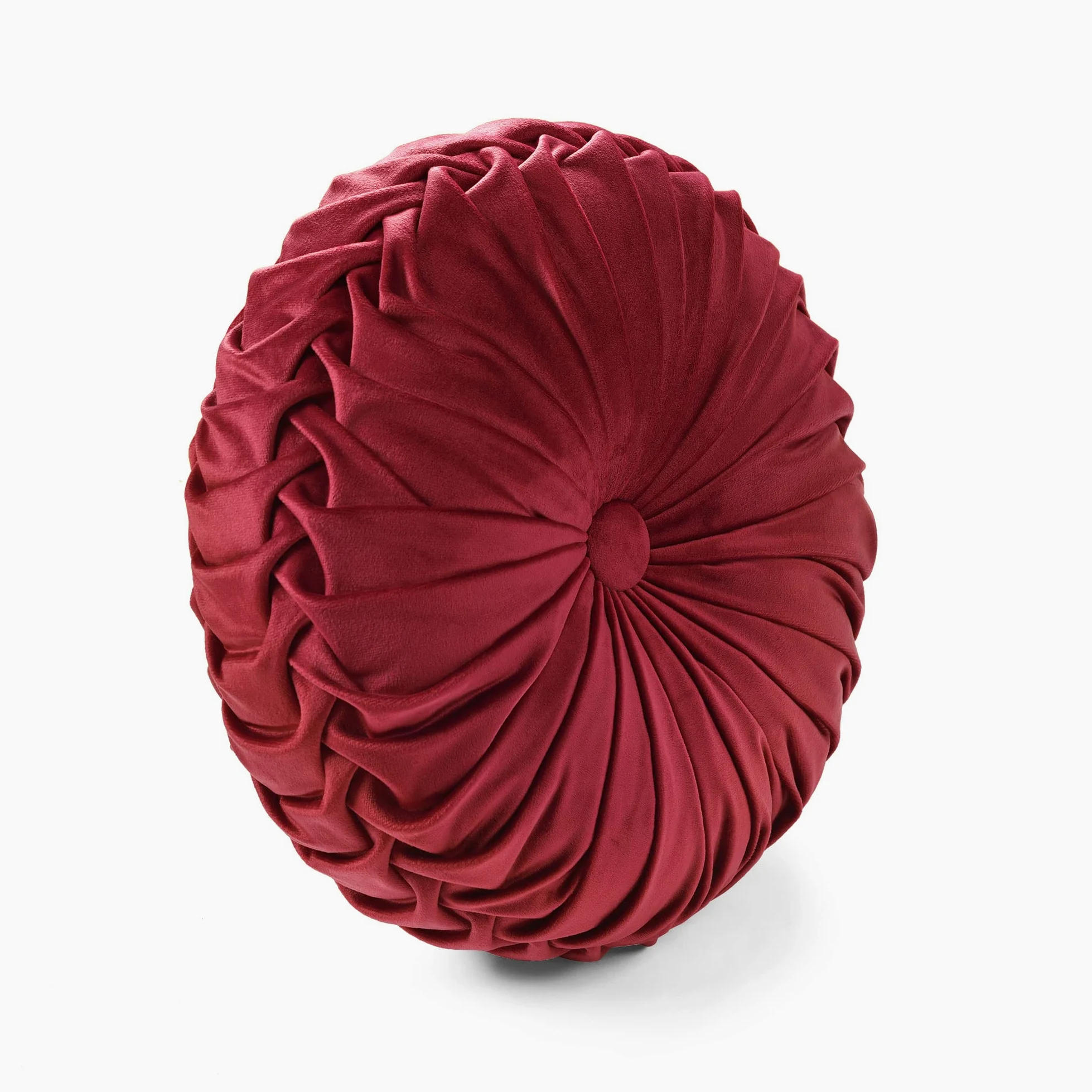 Lush Decor Cuscino decorativo rotondo, 38,1 cm, rosso