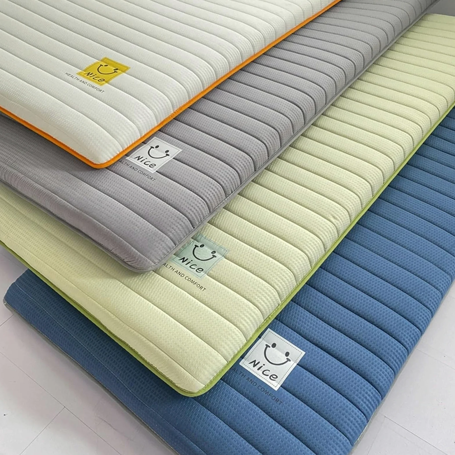 Materasso In Cotone 100% - Futon Giapponese, Tatami, Pieghevole, Per Pavimento - Singolo E Matrimoniale(03,150x200cm)