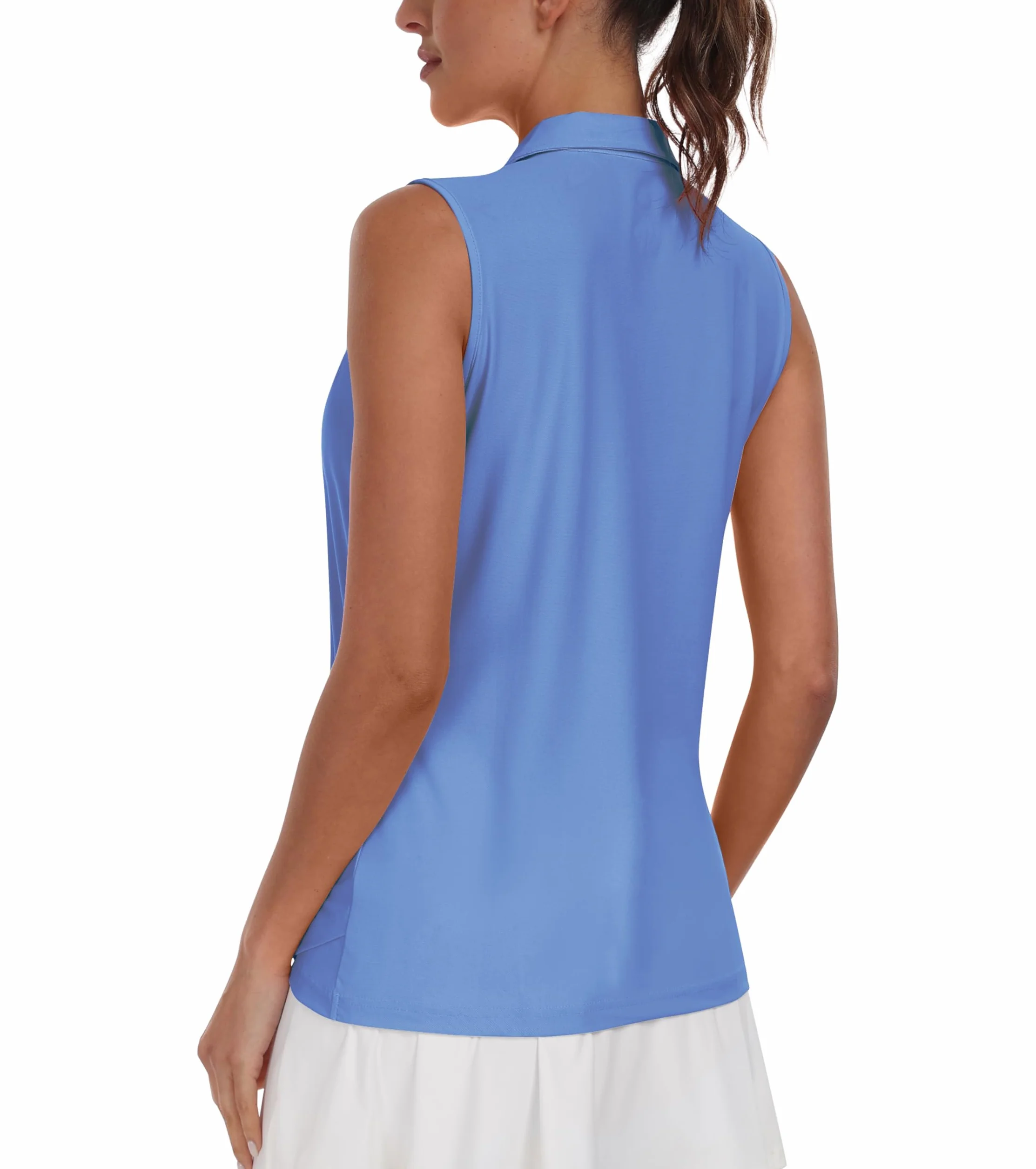 MoFiz Donna Canottiera Traspirante con Cerniera Golf Tennis Estiva