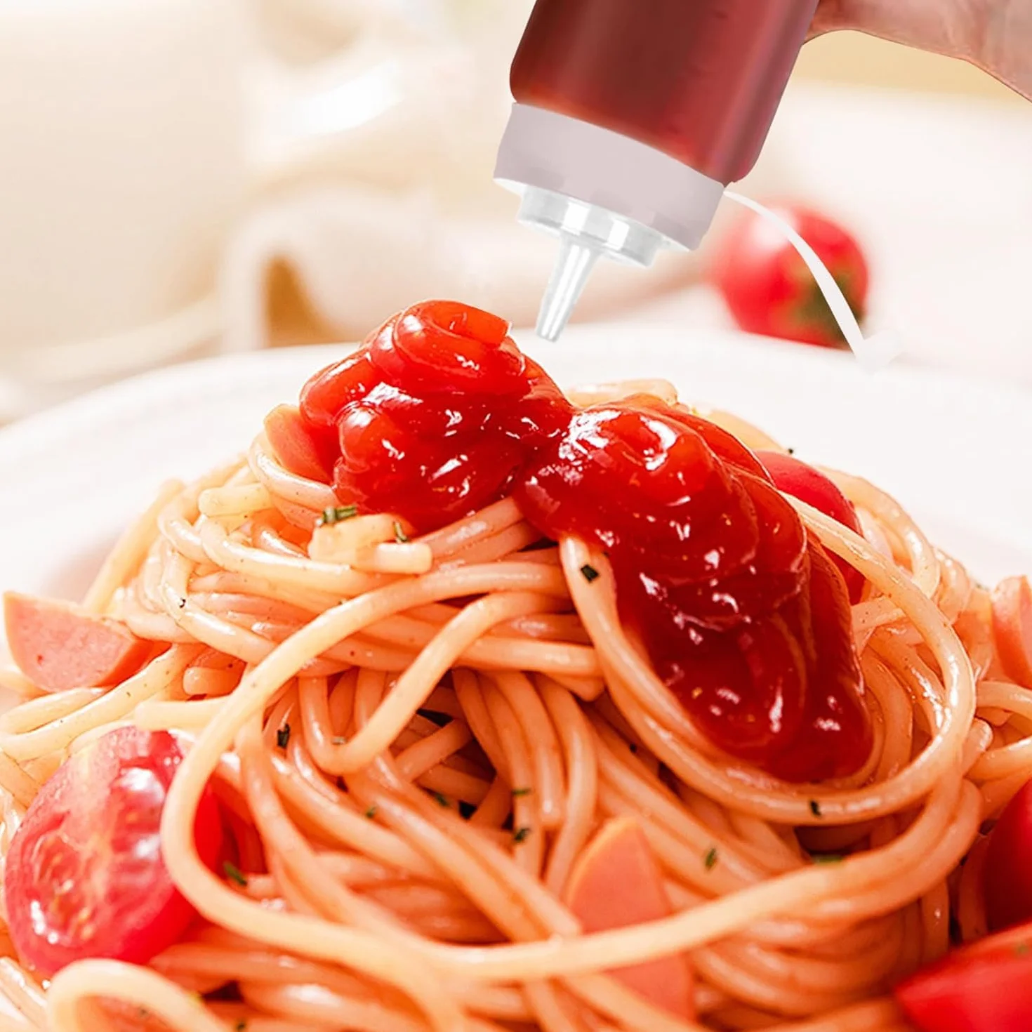 Flaconi Comprimibili 500 ml per Salse e Condimenti - Confezione da 4 Pezzi