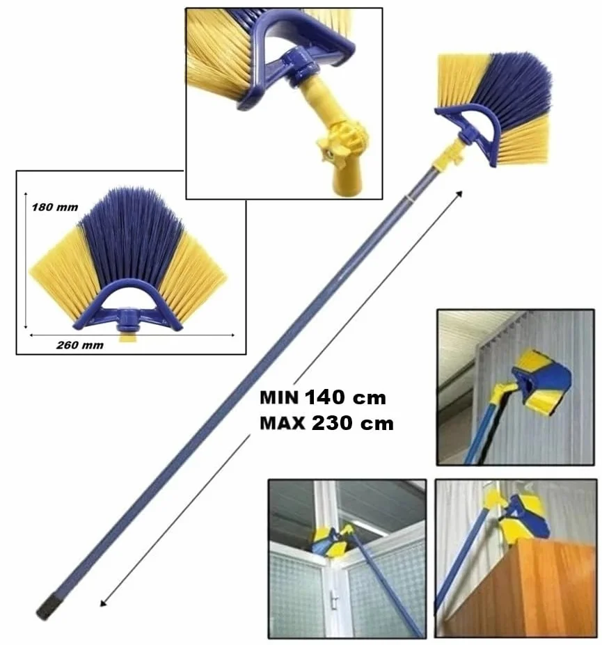 RAGNATORE SCOPA TOGLI RAGNATELE MANICO ESTENSIBILE 230 cm