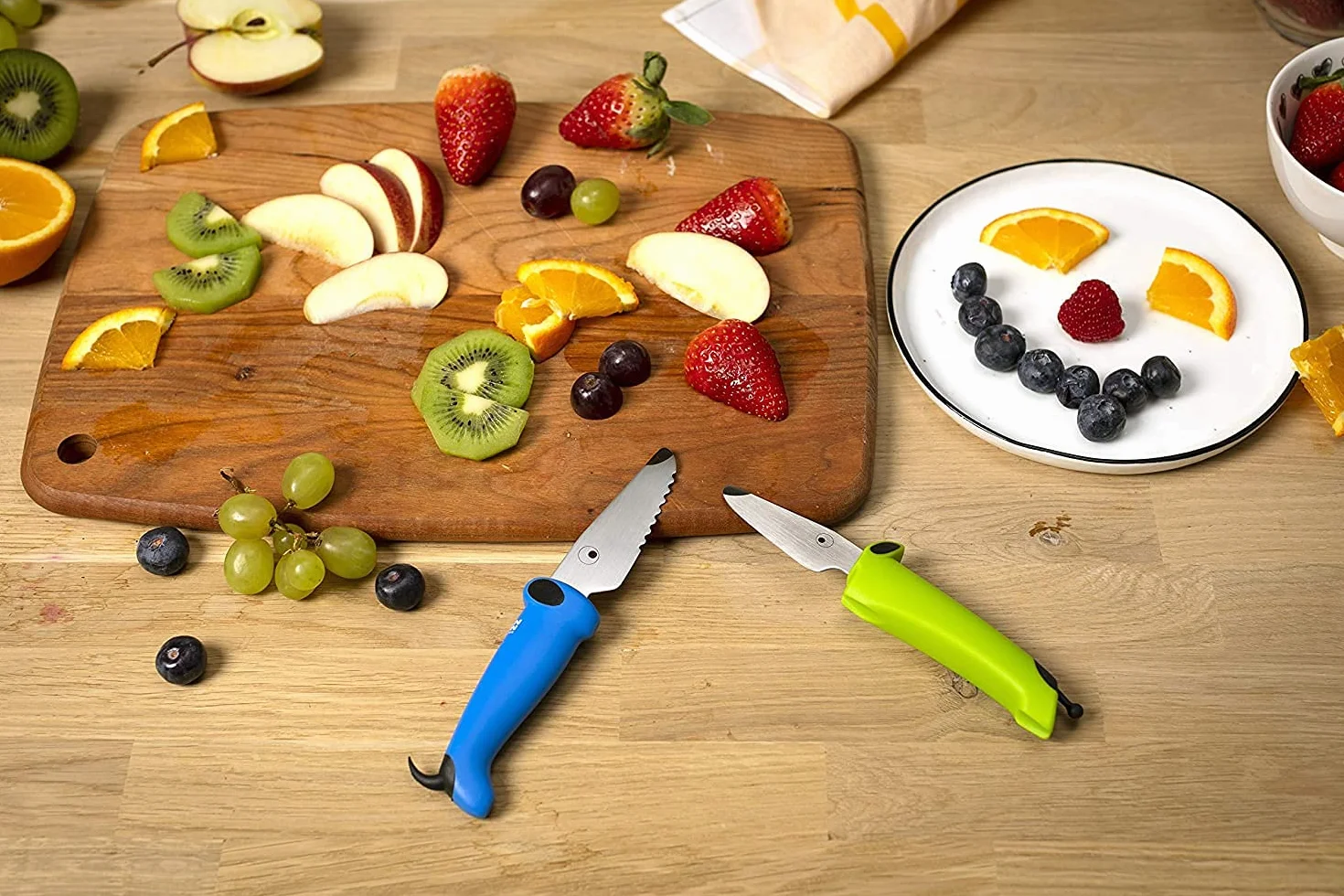 KUHN RIKON Kinderkitchen - Coltello per cani con lama seghettata, colore: blu
