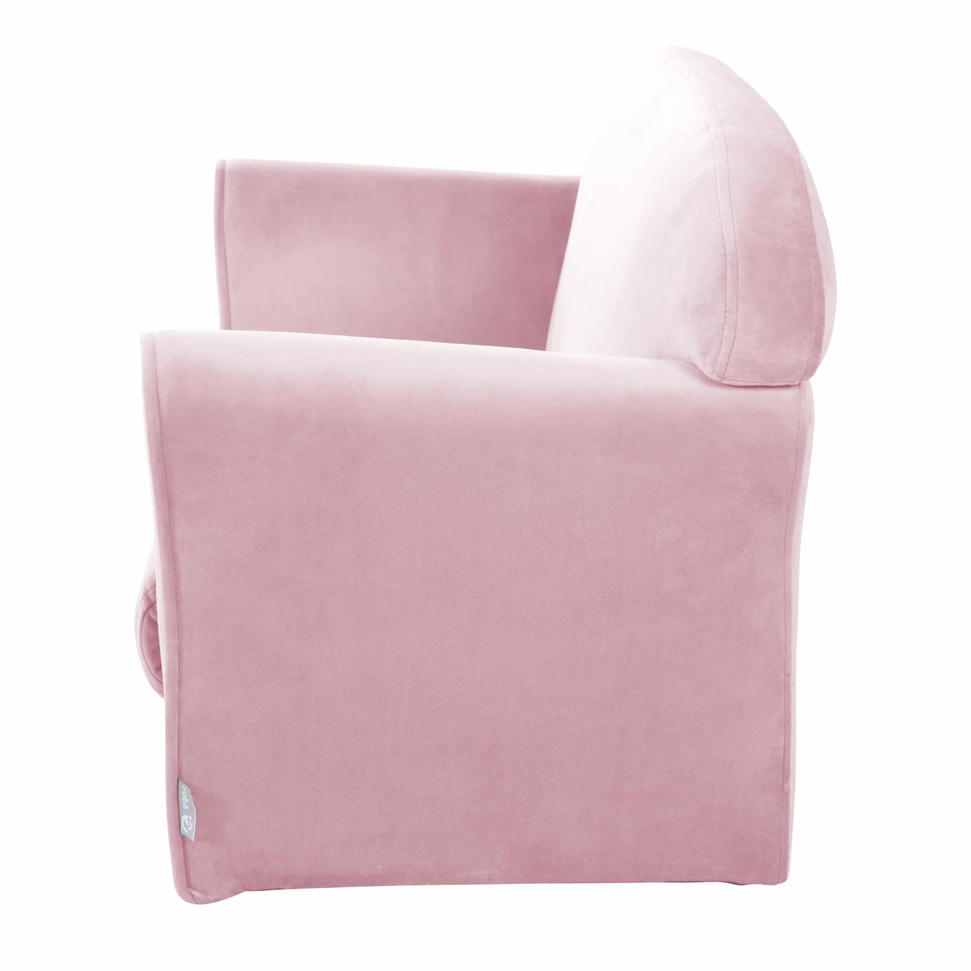 roba Divano per Bambini Lil Sofa - 2 Posti - con Braccioli - Tessuto in Velluto - Morbido e Soffice - Arredamento per Bambini - per la Cameretta - dai 18 Mesi - Rosa
